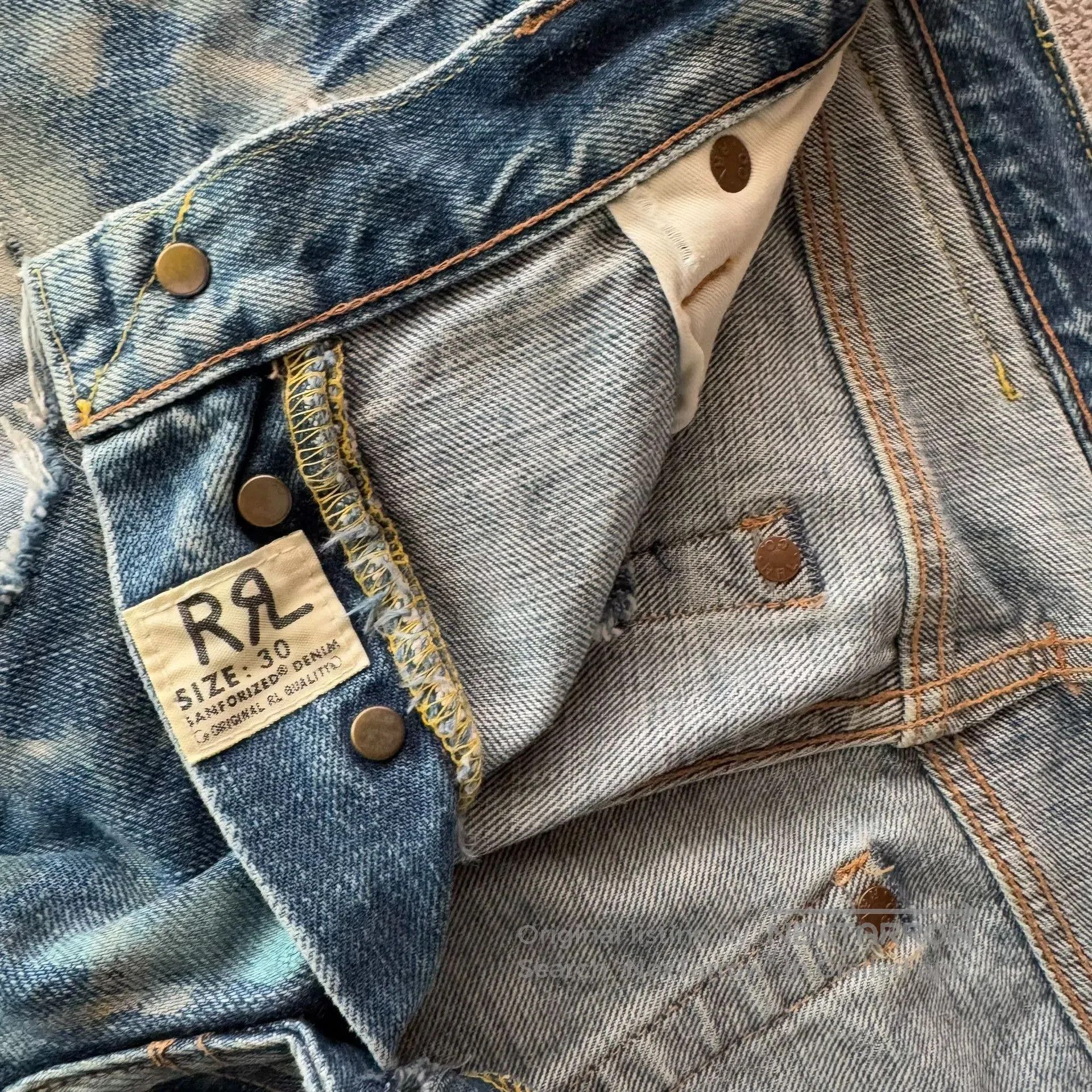 RRL Ralph Lauren RRL Distressed Paint Patch Jeans. Size US 30 / EU 46 - 6 Thumbnail