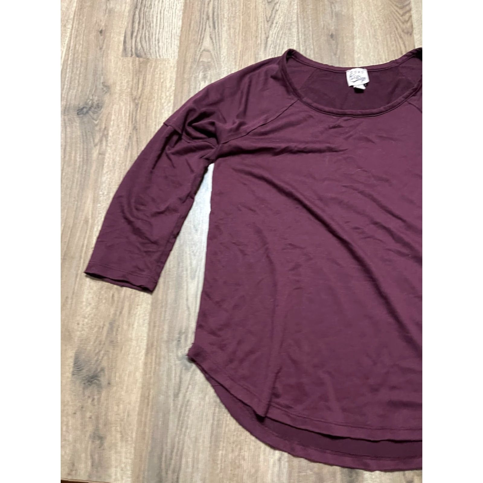 Vintage Como Shirt, Women's S Red Long Sleeve Round Neck, Striped, Basic, Modern, Casual, Regular, Fall Spring Summer, Women, T-Shirt Size S / US 4 / IT 40 - 3 Thumbnail
