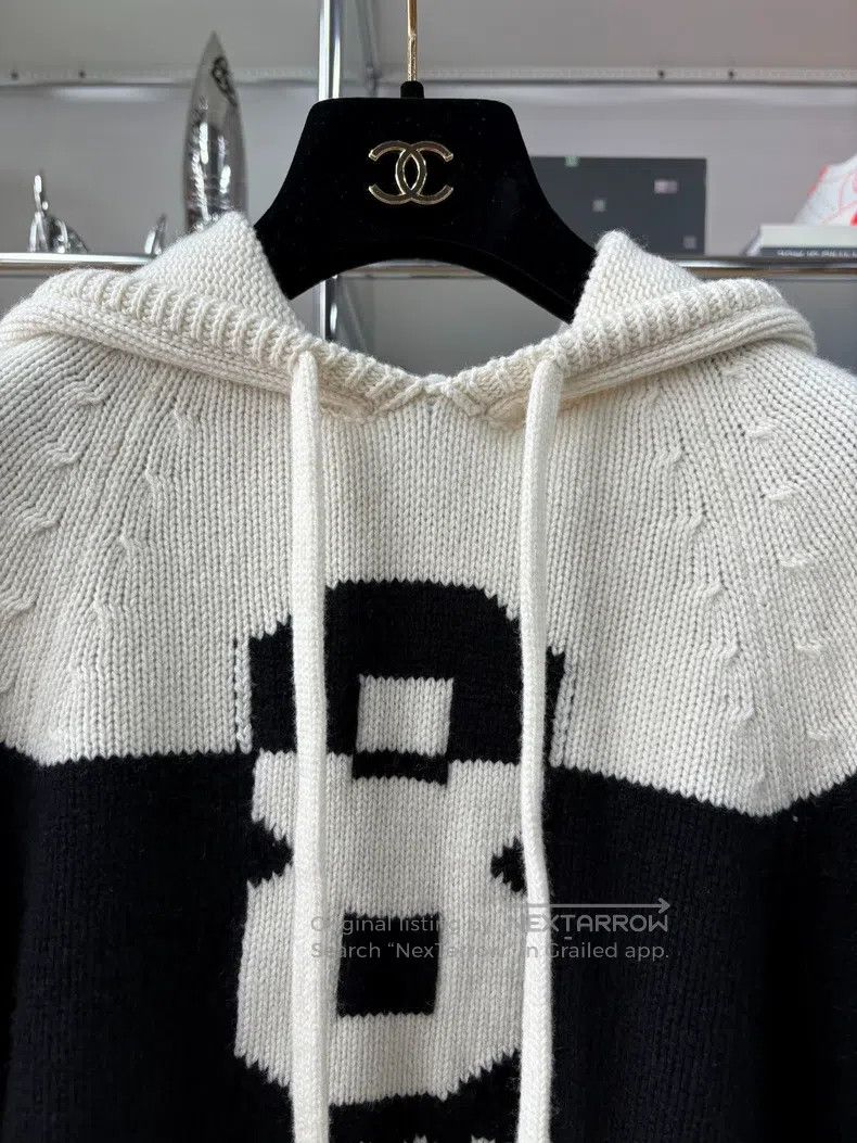 Dior Dior Black and white colour block letter jacquard hooded s Size XS / US 0-2 / IT 36-38 - 2 Thumbnail