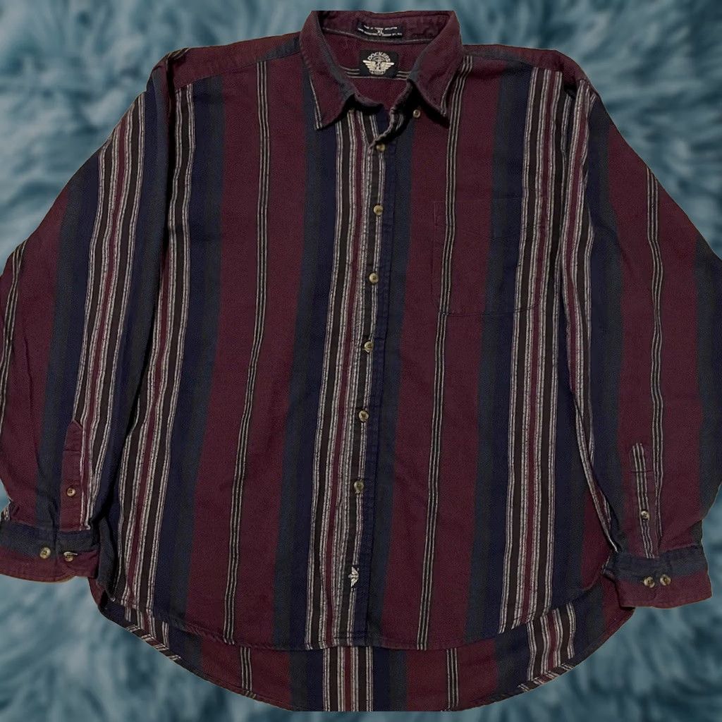 Gotcha VINTAGE 90s Striped Faded Button-Up Shirt XL Red Surf Skate Beach Grunge AOP Vaporwave Gotcha OP Mens Shirt Size US XL / EU 56 / 4 - 1 Thumbnail