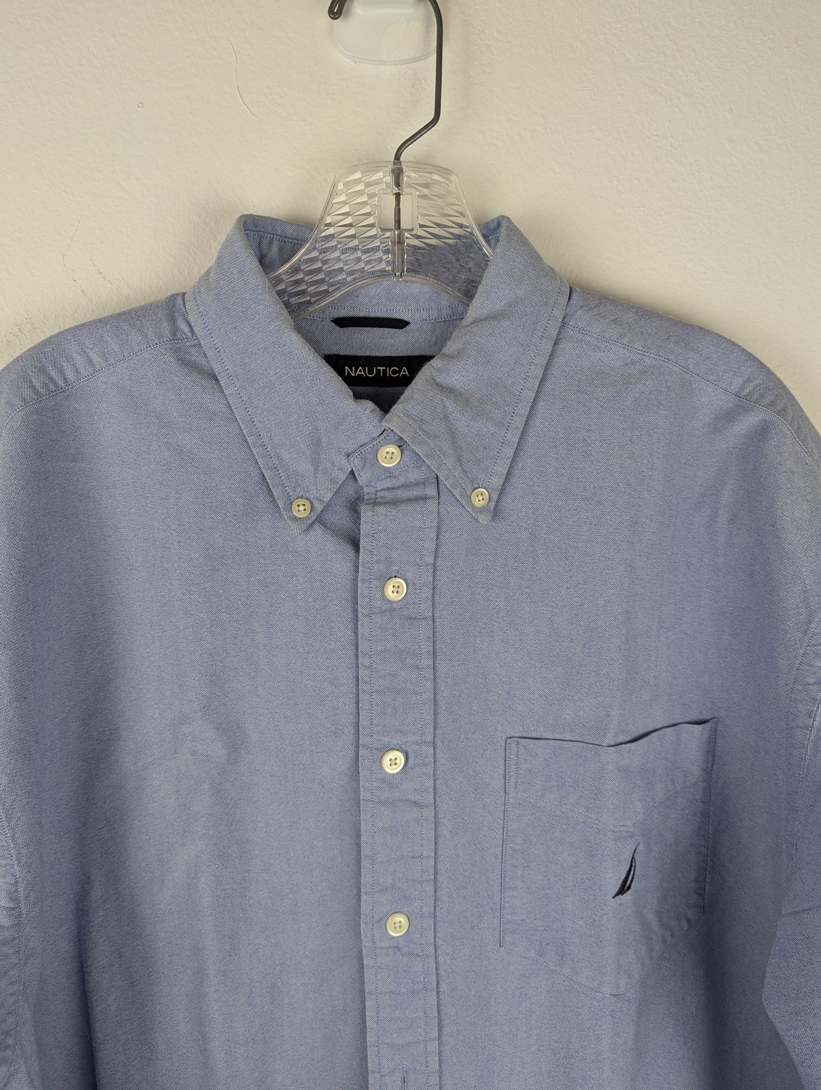 Nautica Naitica blue chambray shirt Chest 52" Size US XL / EU 56 / 4 - 5 Thumbnail