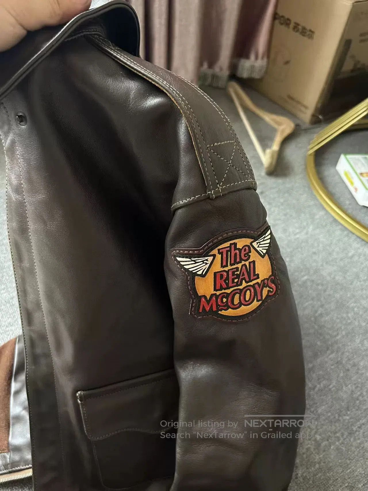 The Real McCoy's real mccoy a2 flight jacket in brown. Size US S / EU 44-46 / 1 - 9 Thumbnail