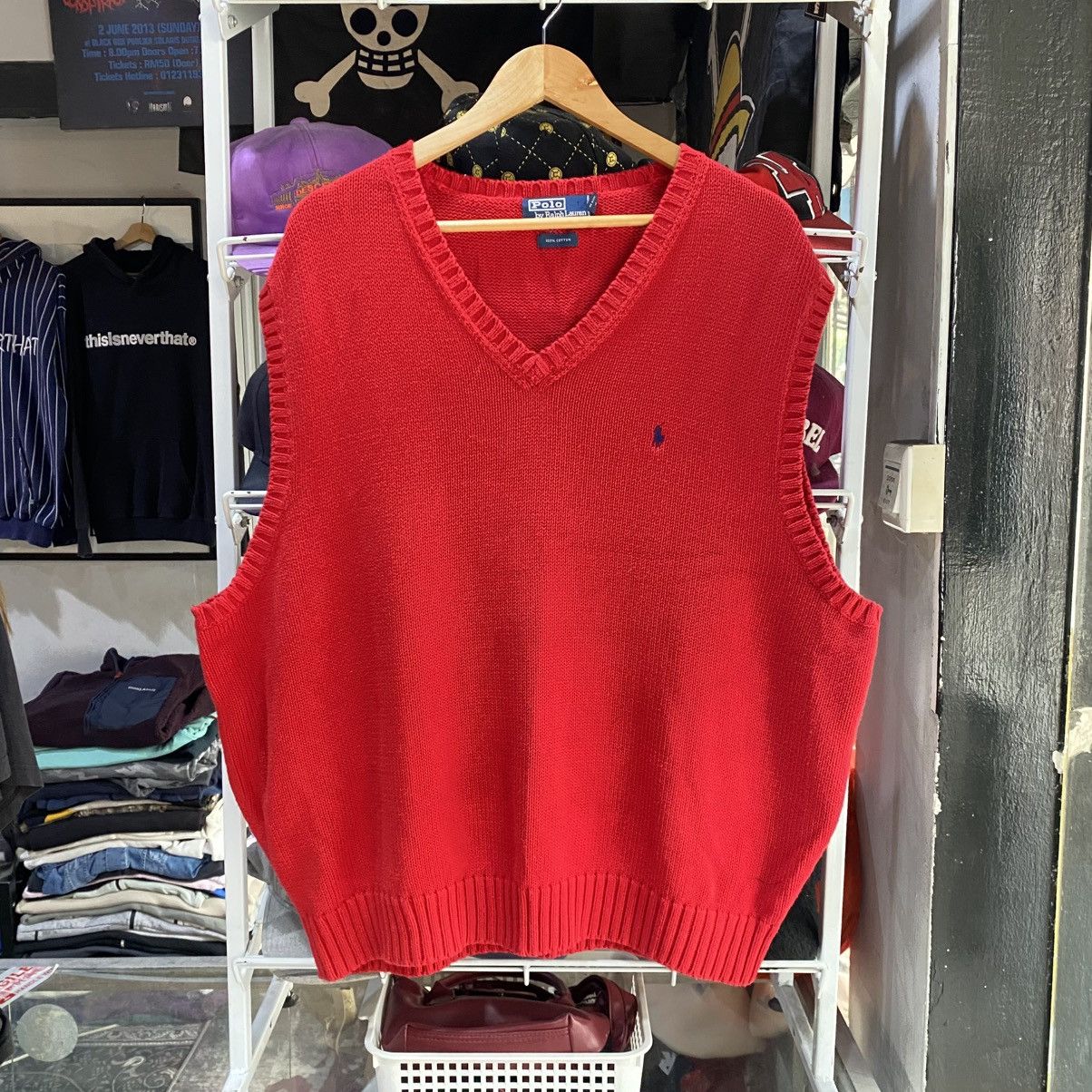 Polo Ralph Lauren Vintage 90s Polo Ralph Lauren Polo Small Pony Knitwear Vest Size US XXL / EU 58 / 5 - 1 Thumbnail