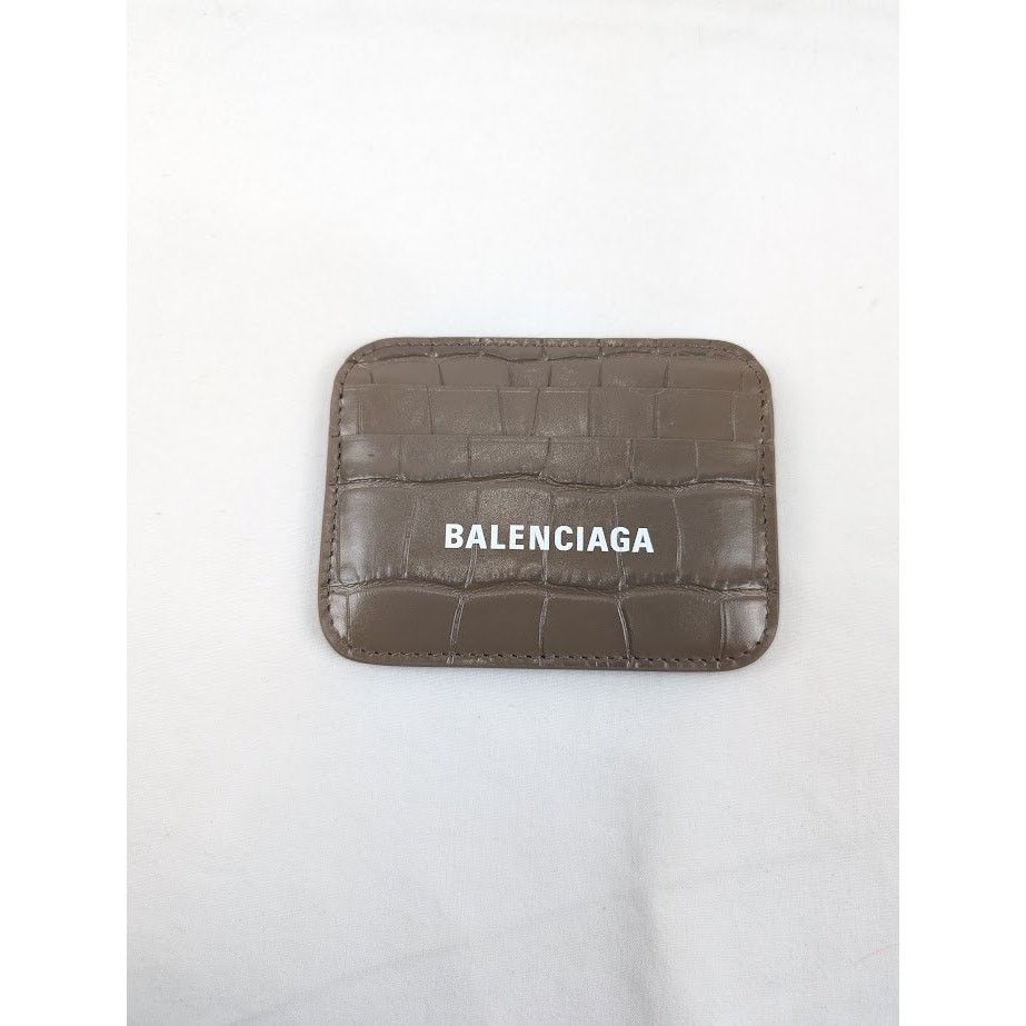 Balenciaga o1rshd1 Size:OS / Cash Card Holder in DK Mink Grey/White Size ONE SIZE - 1 Thumbnail