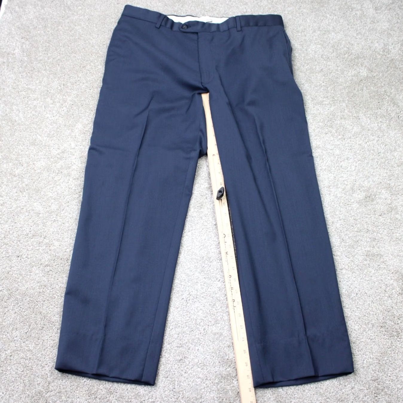 Joseph Abboud Joseph Abboud Pants Mens 36x28 Blue Wool Flat Front Lined Dress Pants City Preppy Regular Straight Front Mens 36 Blue Wool Size US 36 / EU 52 - 2 Thumbnail