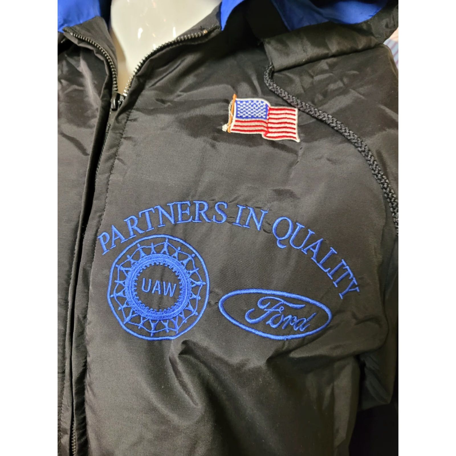Ford UAW Autoworkers Union Ford Full Zip Windbreaker Jacket Medium USA Size US M / EU 48-50 / 2 - 2 Thumbnail