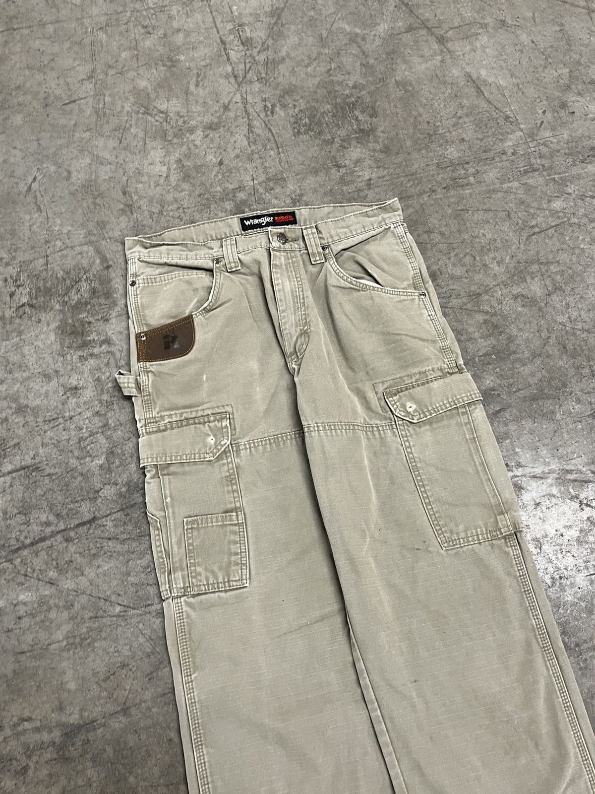 Vintage × Wrangler Wrangler wriggs canvas cargo workwear pants skater baggy Size US 32 / EU 48 - 5 Thumbnail