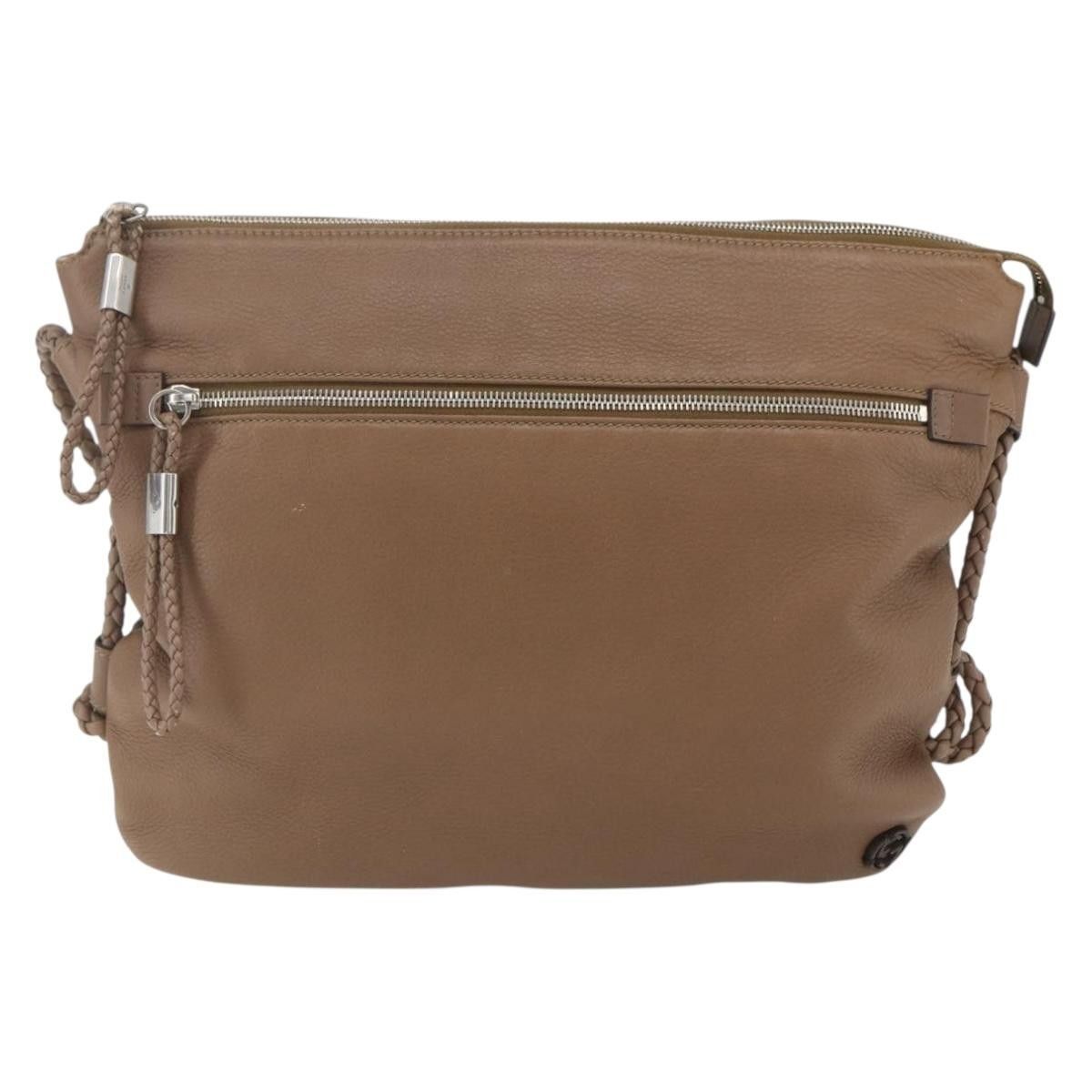 Gucci Gucci Braided Strap Zip Messenger Leather Size ONE SIZE - 1 Thumbnail