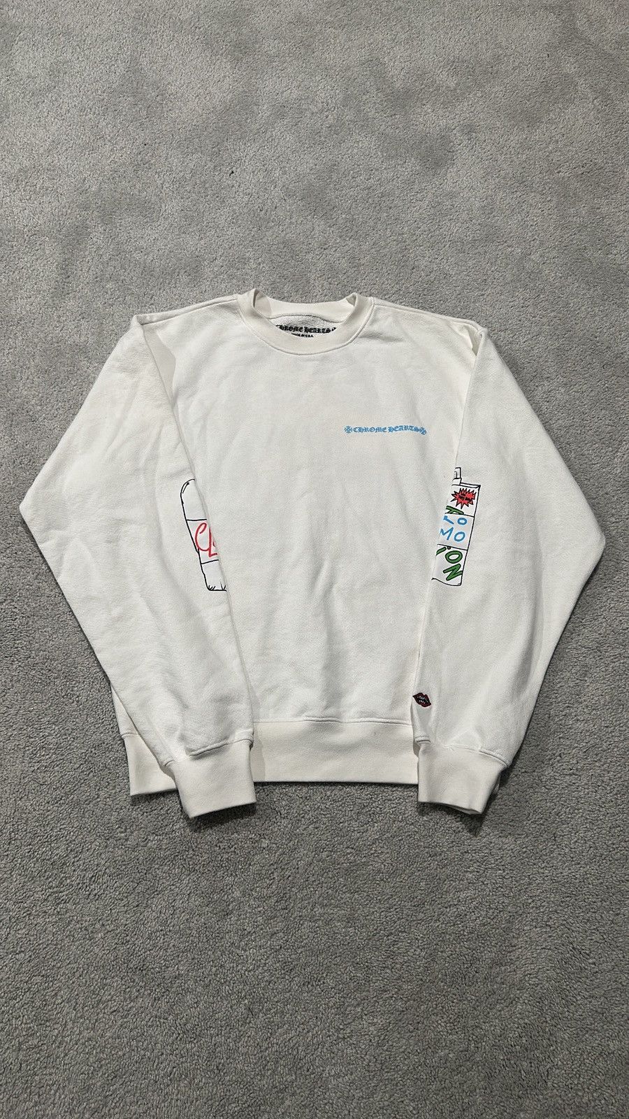 Chrome Hearts Chrome Hearts Matty Boy Cycle White Crewneck Size US S / EU 44-46 / 1 - 1 Thumbnail