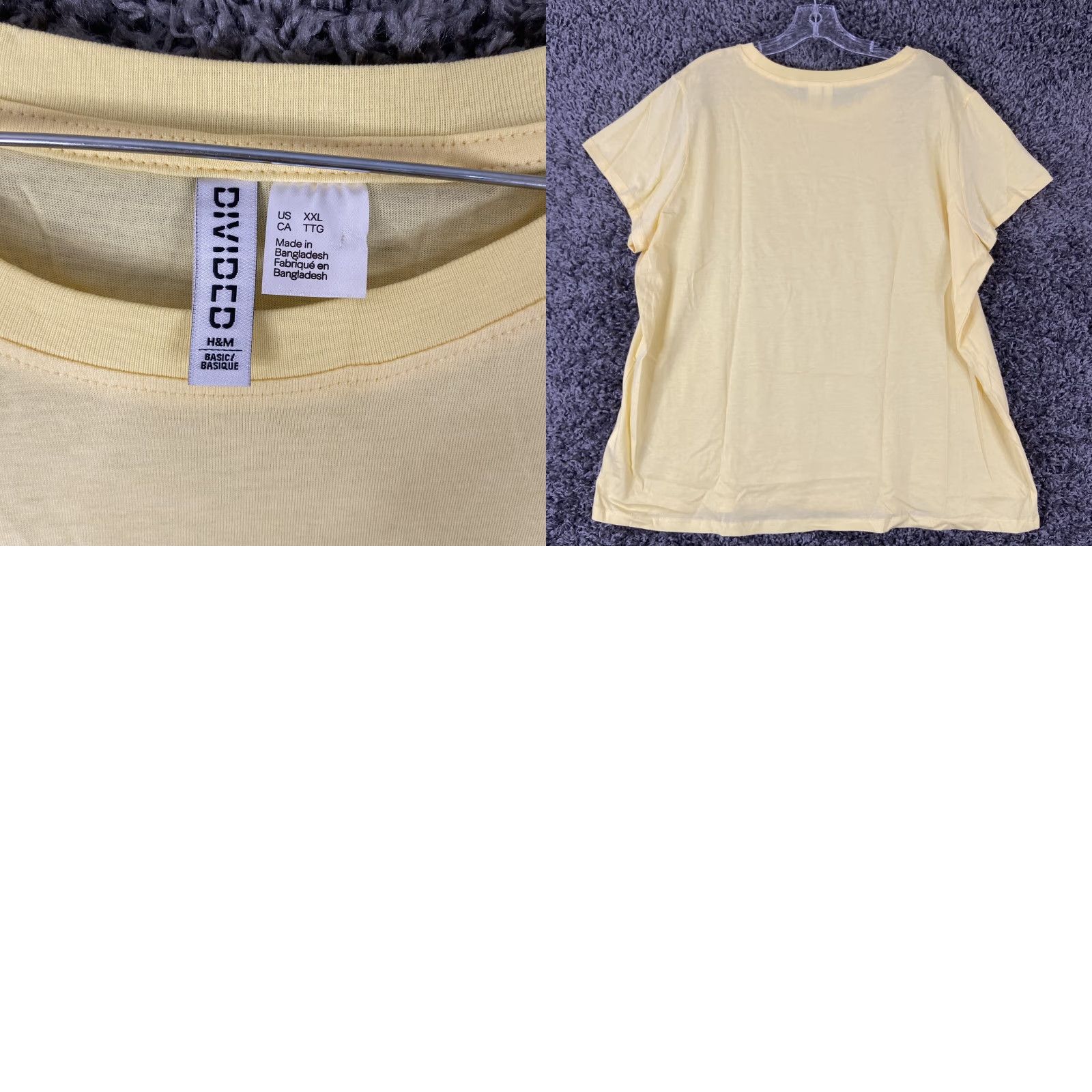 Vintage DIVIDED Blouse Shirt Women 2XL Yellow Short Sleeve Embroidered Heart Top Size XXL / US 16-18 / IT 52-54 - 8 Thumbnail