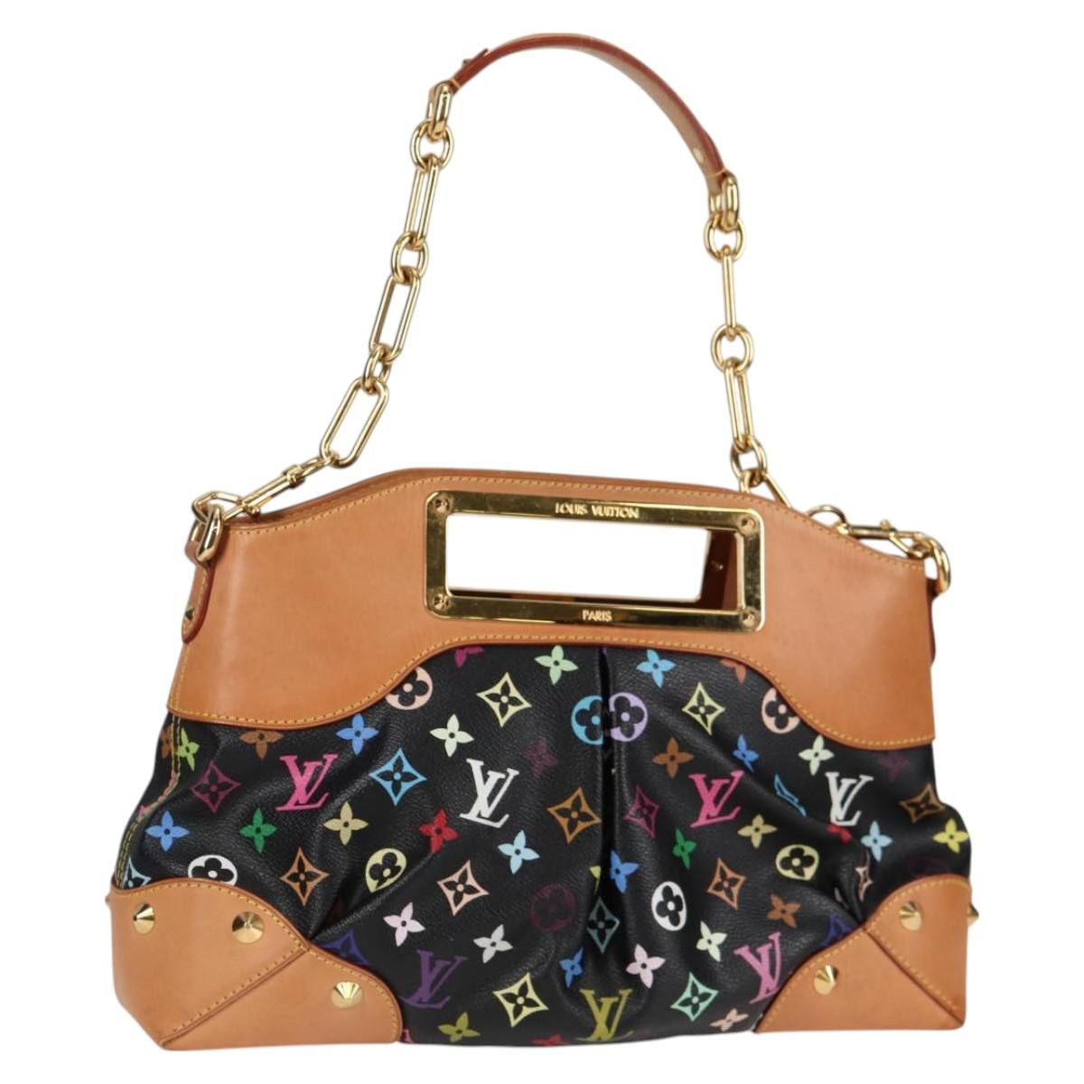 LOUIS VUITTON Monogram Multicolor Judy MM Bag Black M40256