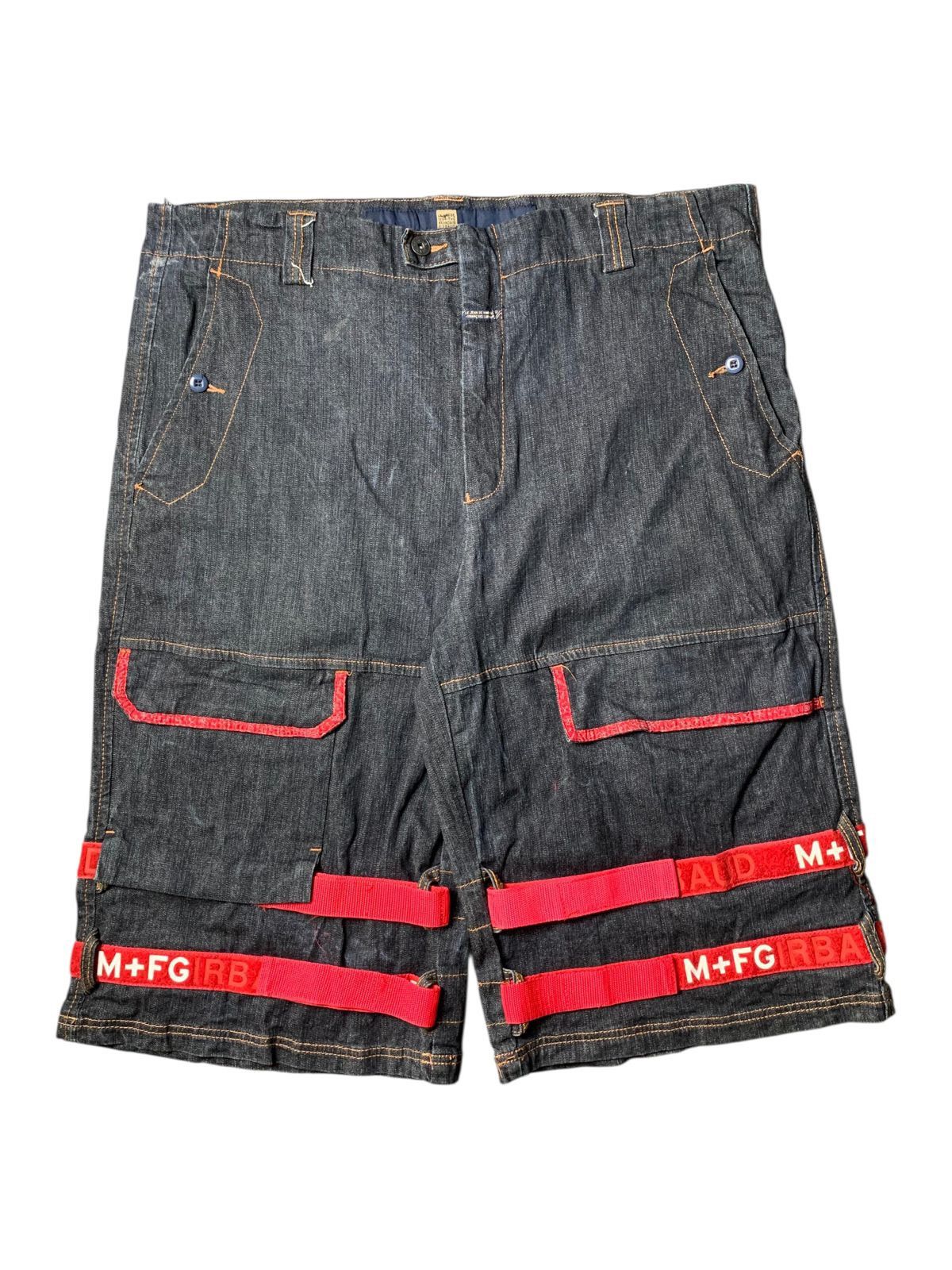 Marithe + Francois Girbaud 2000s Marithe Francois Girbaud Double Shuttle Tape Jorts Size US 40 / EU 56 - 1 Thumbnail