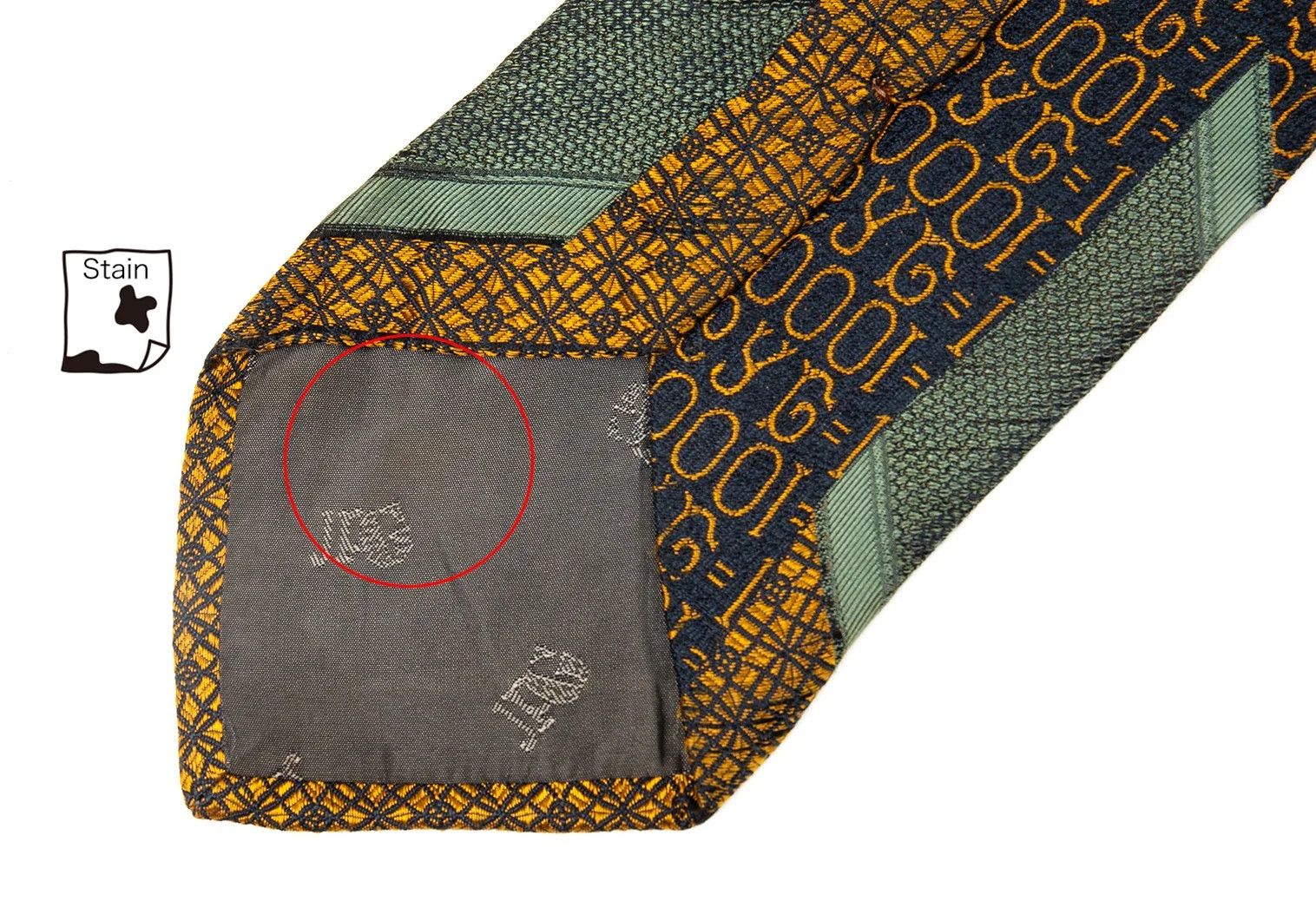 Jean Paul Gaultier Silk Manager Guard Tie in Orange, Green, and Black Size ONE SIZE - 8 Thumbnail