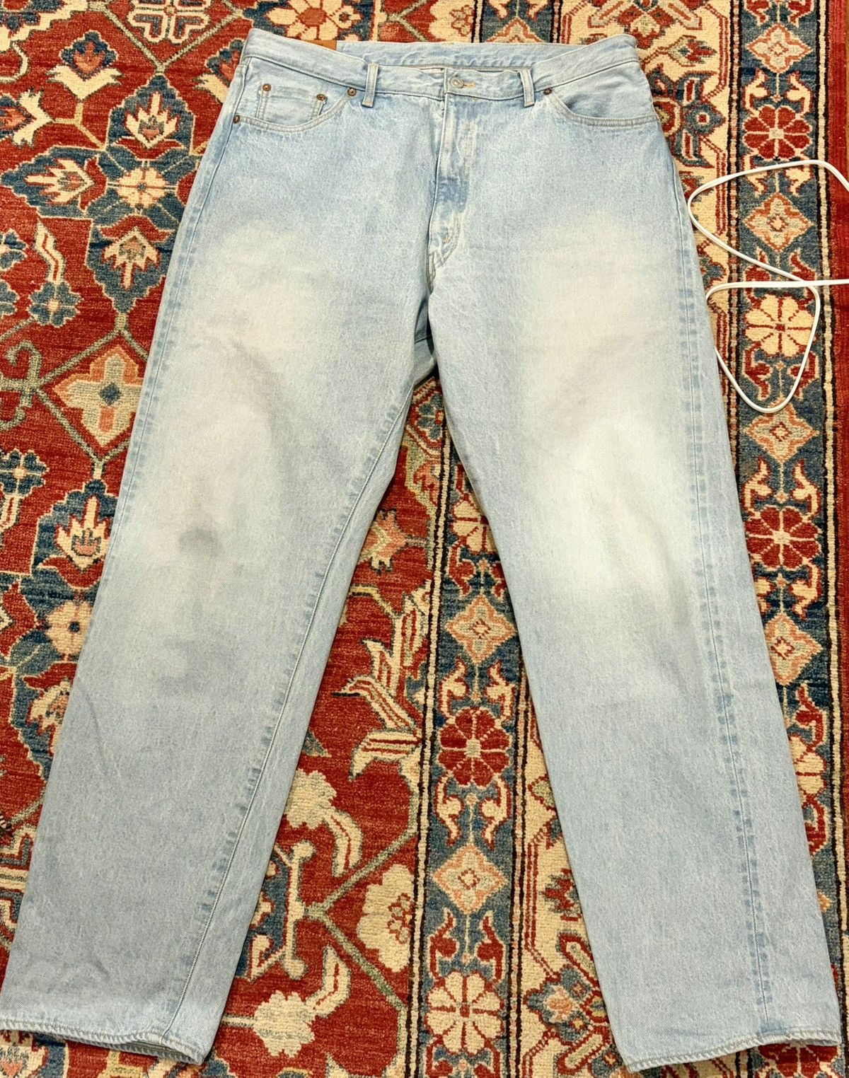 Kaptain Sunshine Ice Wash - 5P Front Zipper Selvedge Denim