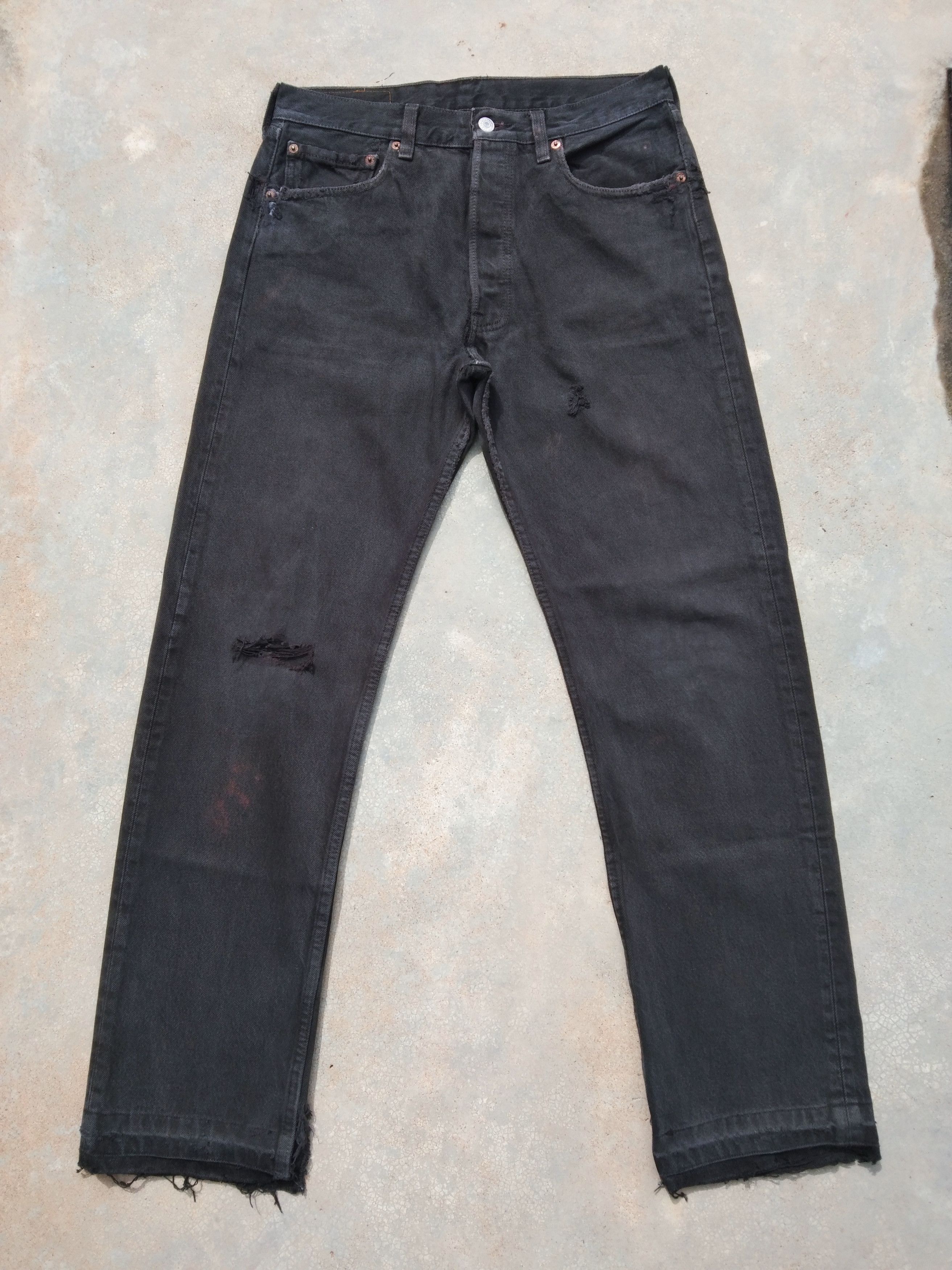 Levi's Vintage Levis 501 Made In USA Distressed Jeans 31x32 Size US 31 - 1 Thumbnail