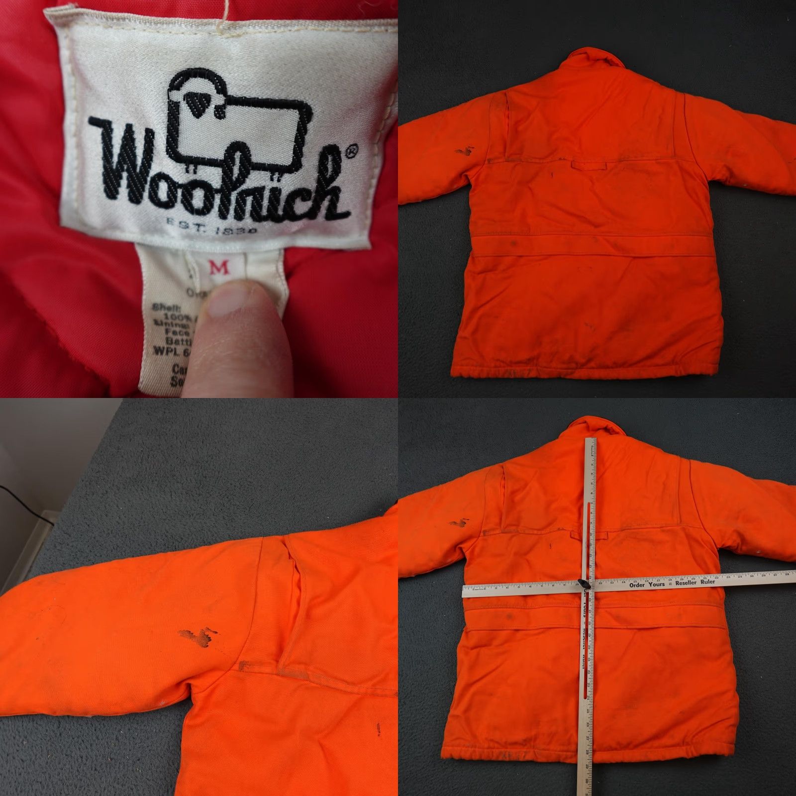 Vintage VINTAGE Woolrich Coat Mens M Orange Hunting Parka Jacket Quilted Lined 80s Size US M / EU 48-50 / 2 - 8 Thumbnail