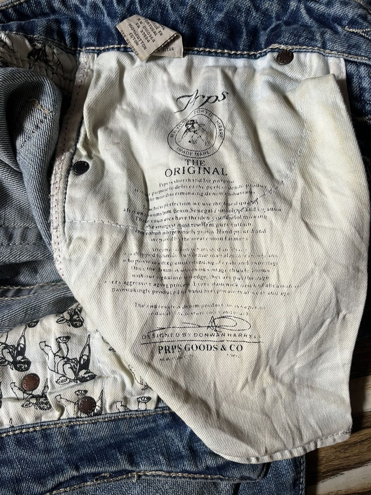Prps Prps Distressed Blue Jean Jeans Fly Button 501 Cutting Size US 30 / EU 46 - 12 Thumbnail