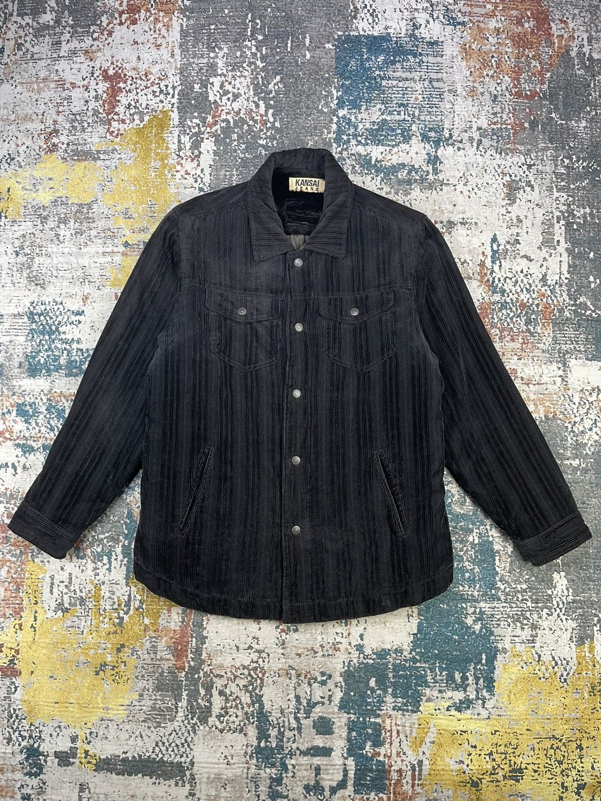 Kansai Yamamoto Kansai Jeans Vertical Striped Corduroy Jackets Size US M / EU 48-50 / 2 - 1 Thumbnail