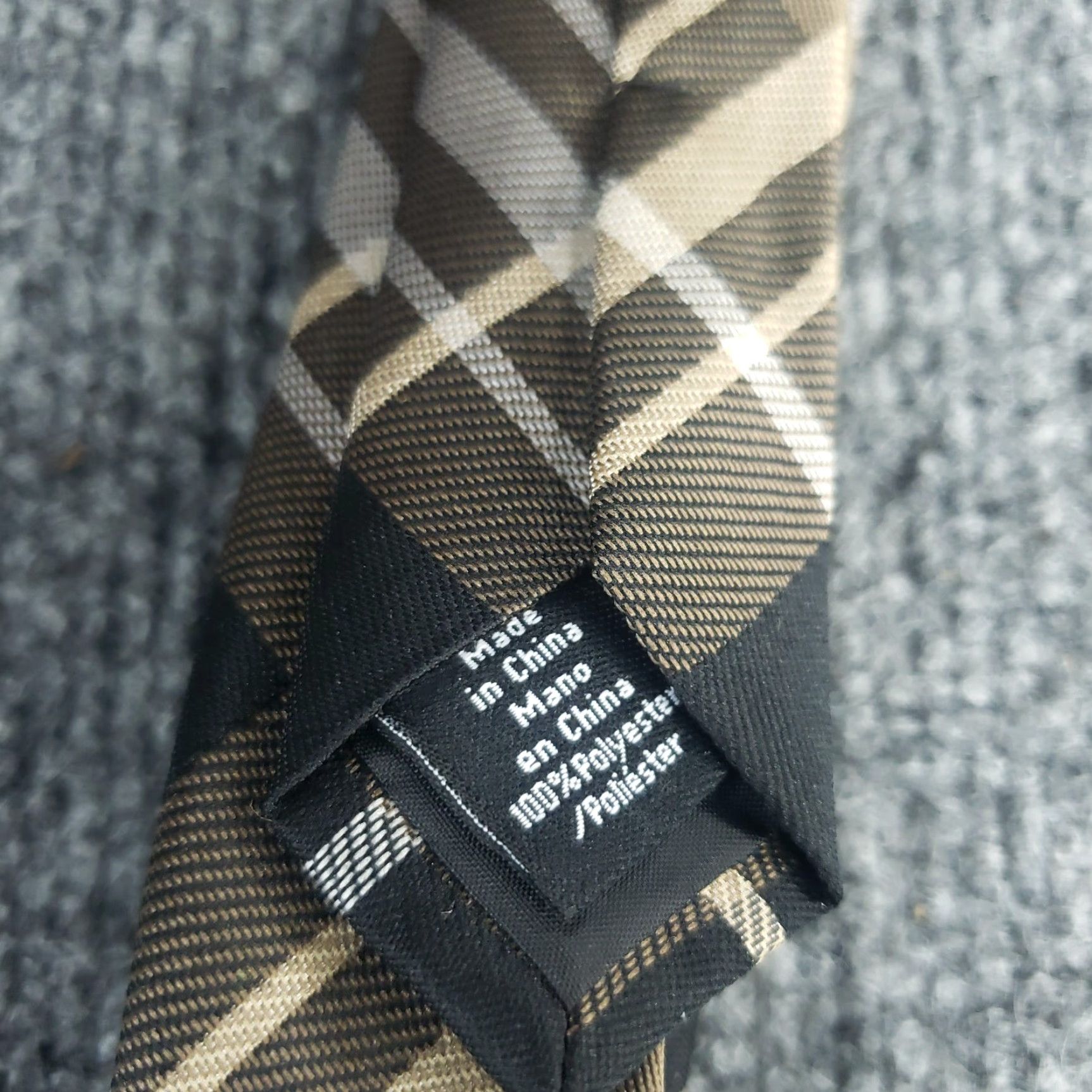 Vintage Little Black Tie Dress Tie Brown Plaid 58 x 2.5 Skinny Slim Wedding New Black Brown Plaid Tie Vintage No Size ONE SIZE - 7 Thumbnail
