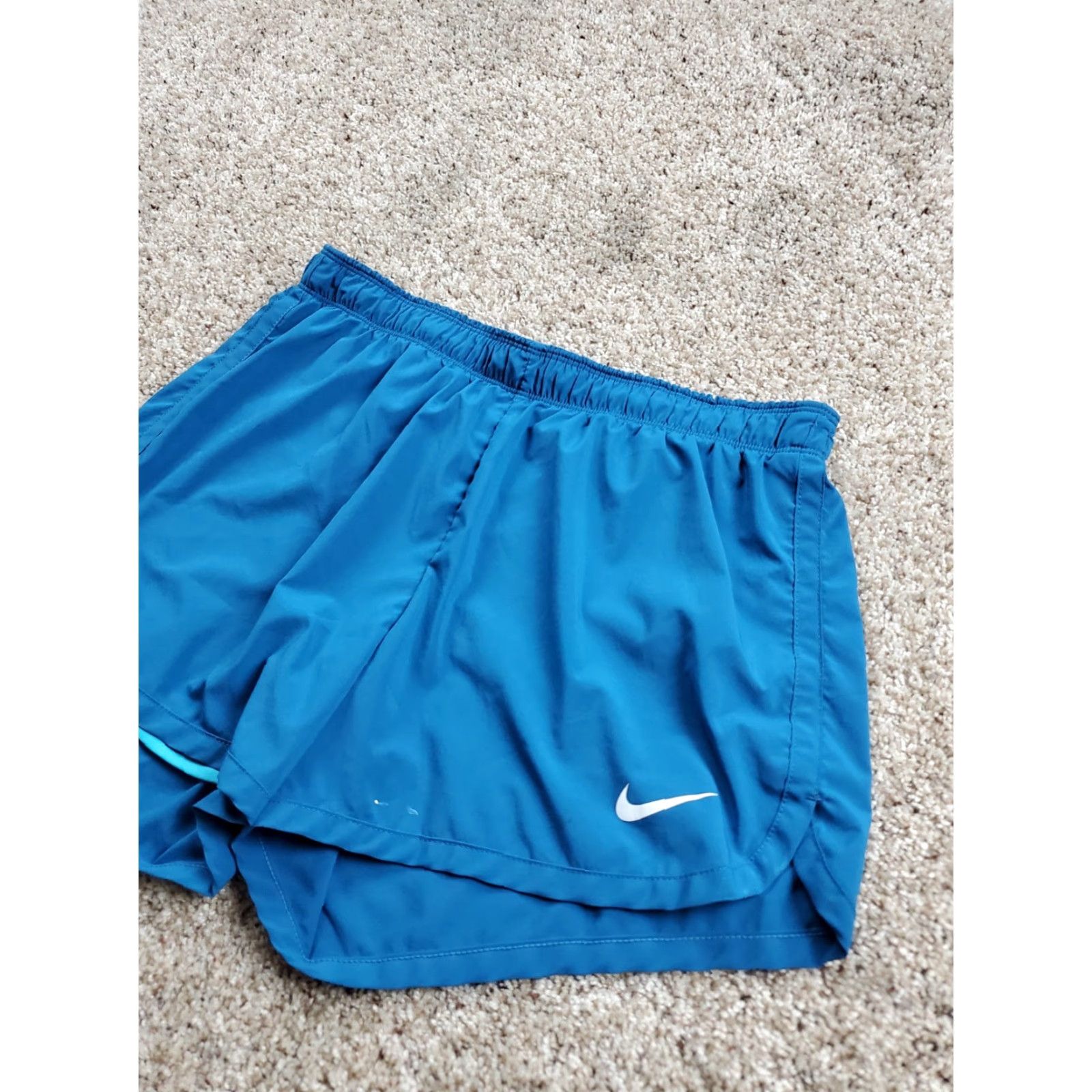 Nike Nike Running Shorts Womens Large Blue Lined Drawstring 3.5" Inseam Athletic Size 36" / US 14 / IT 50 - 2 Thumbnail
