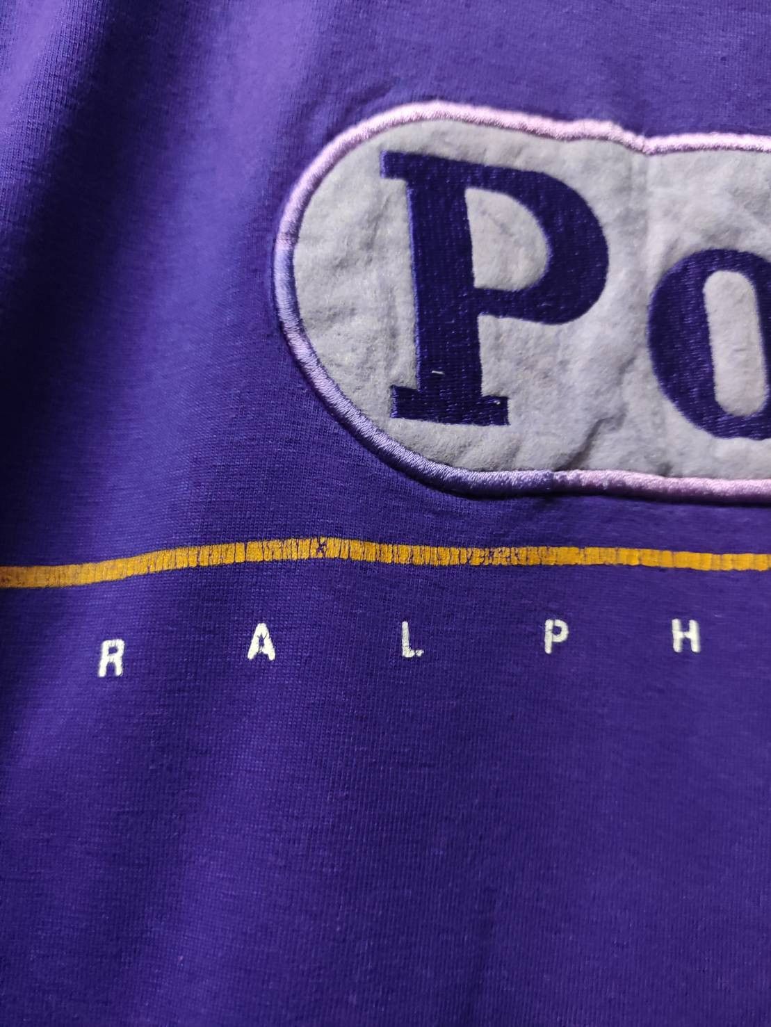 Polo Ralph Lauren Vtg 90's Polo Ralph Lauren Embroidery Pattern Logo T-Shirt Size US L / EU 52-54 / 3 - 5 Thumbnail