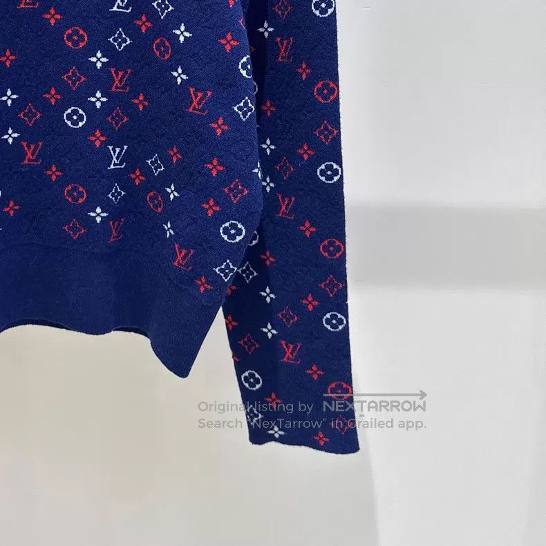 Louis Vuitton Louis Vuitton Blue full logo sweater Size XS / US 0-2 / IT 36-38 - 3 Thumbnail