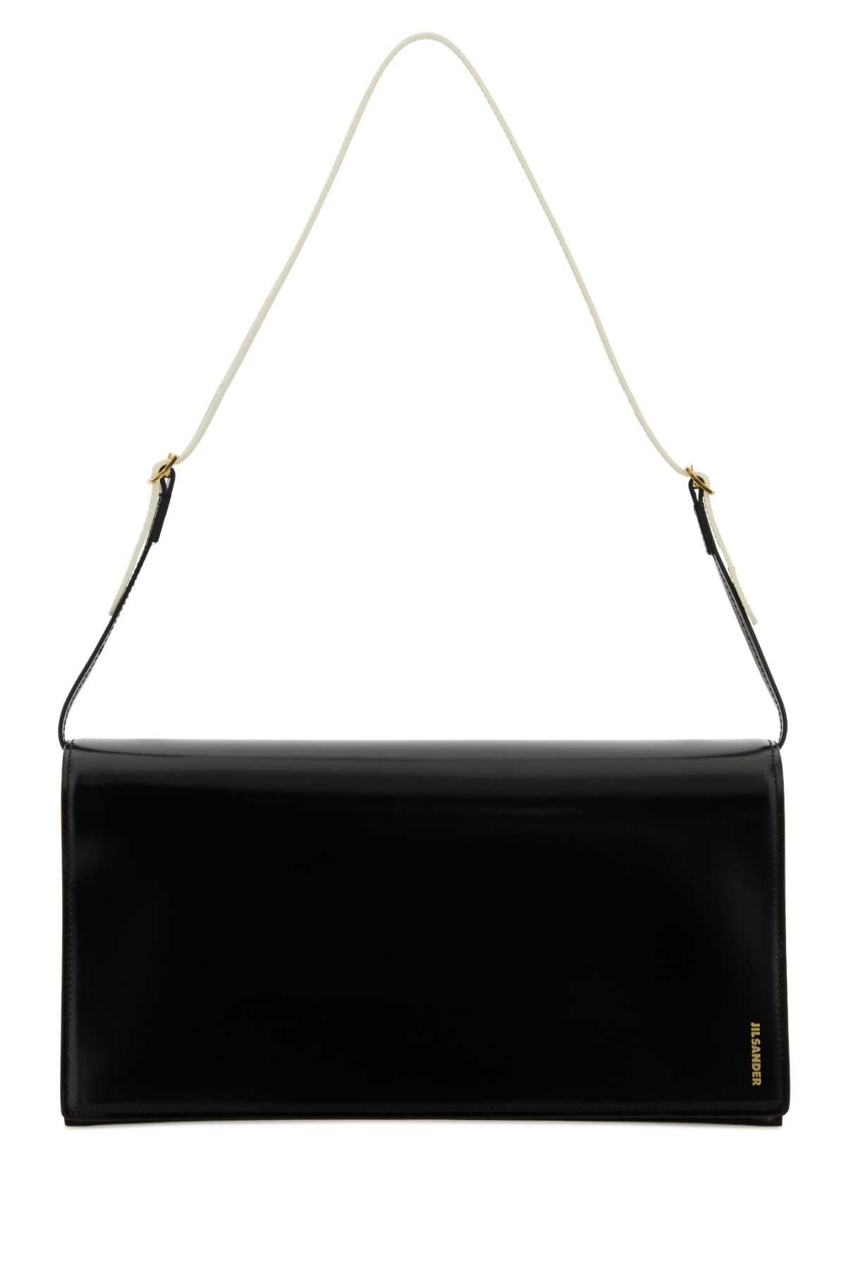Jil Sander Black Leather Medium File Shoulder Bag Size ONE SIZE - 1 Thumbnail