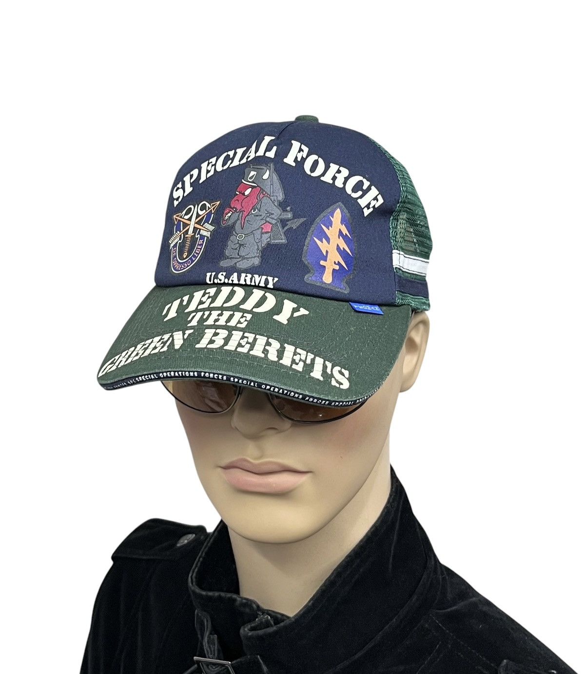 Tedman 🔥Vintage TEDMAN ARMY SPECIAL FORCE Hybrid Trucker Snapback Size ONE SIZE - 3 Thumbnail