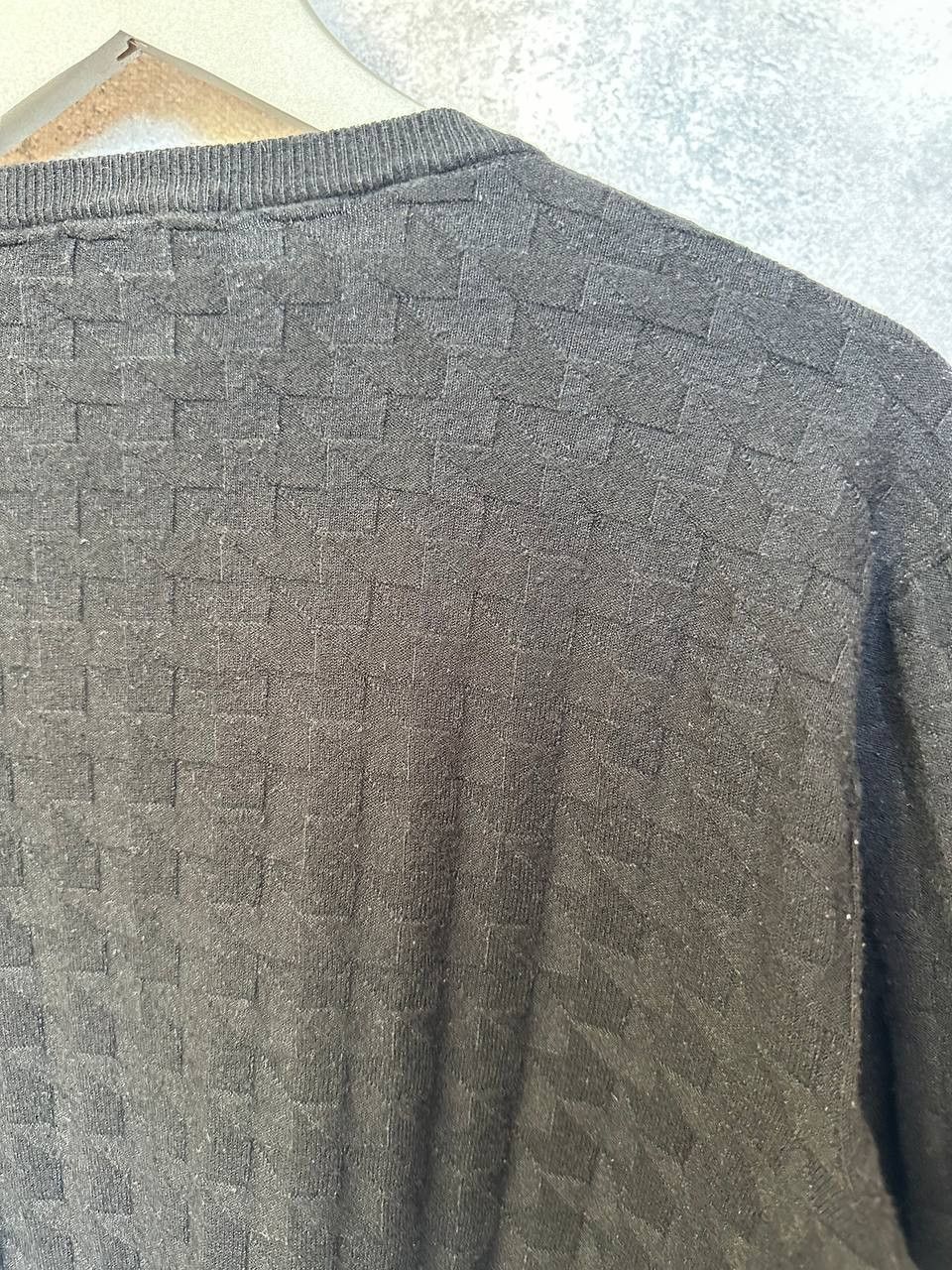Armani Collezioni Armani Collezioni Black Textured Knit Sweater Pullover Size S / US 4 / IT 40 - 10 Thumbnail
