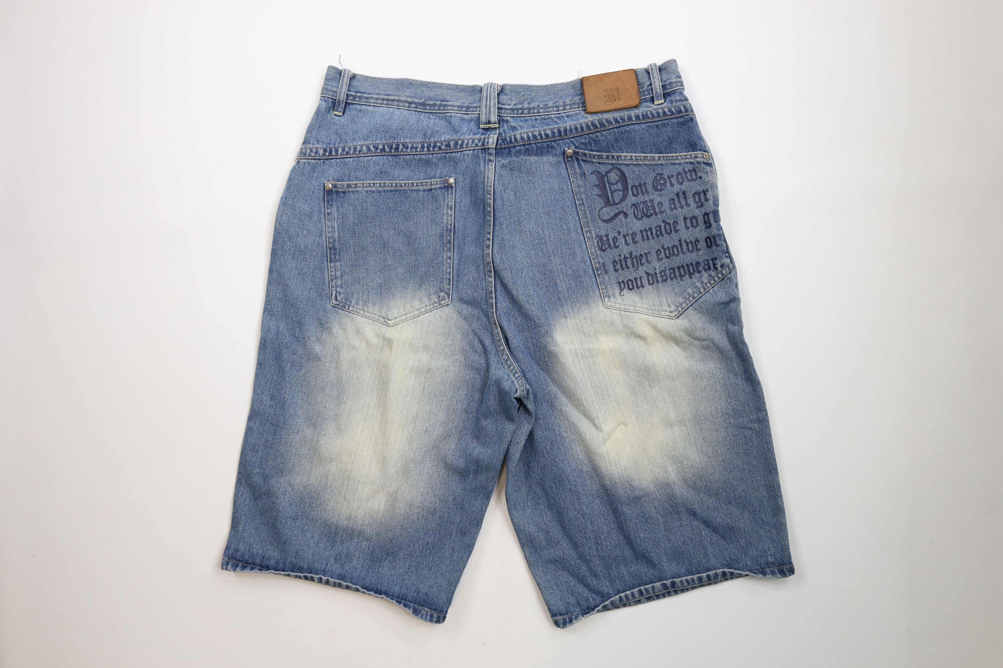 Vintage Vintage Y2K Makaveli 2Pac Tupac Shakur Baggy Denim Shorts Size US 40 / EU 56 - 9 Thumbnail