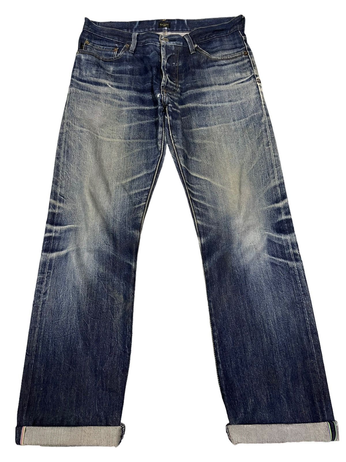 image of Archival Clothing x Paul Smith Vintage Paul Smith Selvage Multicolour Blue Wash Jeans (Size 32)