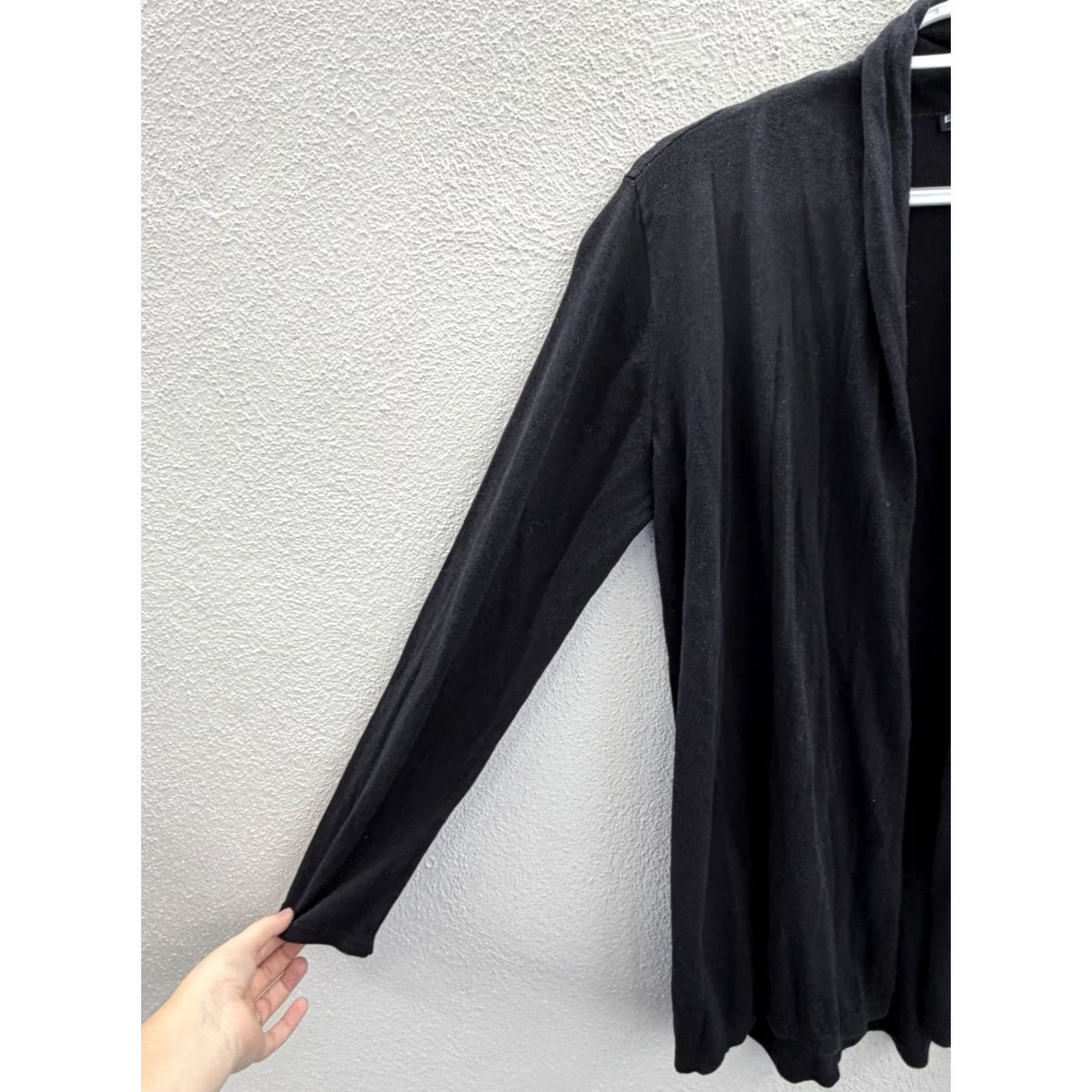 Express Express Womens Sweater Cardigan Size XL Black Long Sleeve Open Front Size XL / US 12-14 / IT 48-50 - 2 Thumbnail