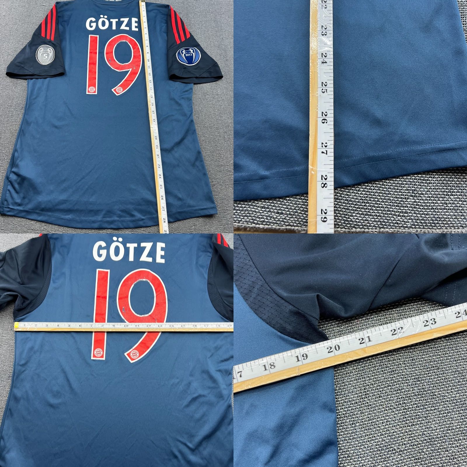 Adidas adidas Bayern Munich 2013 2014 Third Mens Football Jersey M Blue Short Sleeve Pullover Round Neck Moisture Wicking Quick Dry Shirt Sports Mens Size US M / EU 48-50 / 2 - 8 Thumbnail