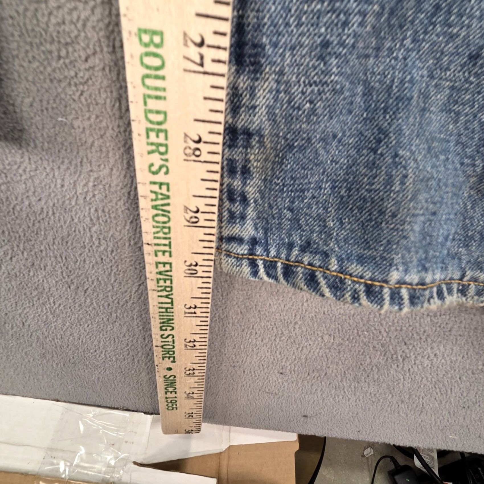 Levi's VTG Levis 501 Jeans Mens Blue Distressed Selvedge Japan 31x30 Denim Cotton Zip Straight Size US 31 - 4 Thumbnail