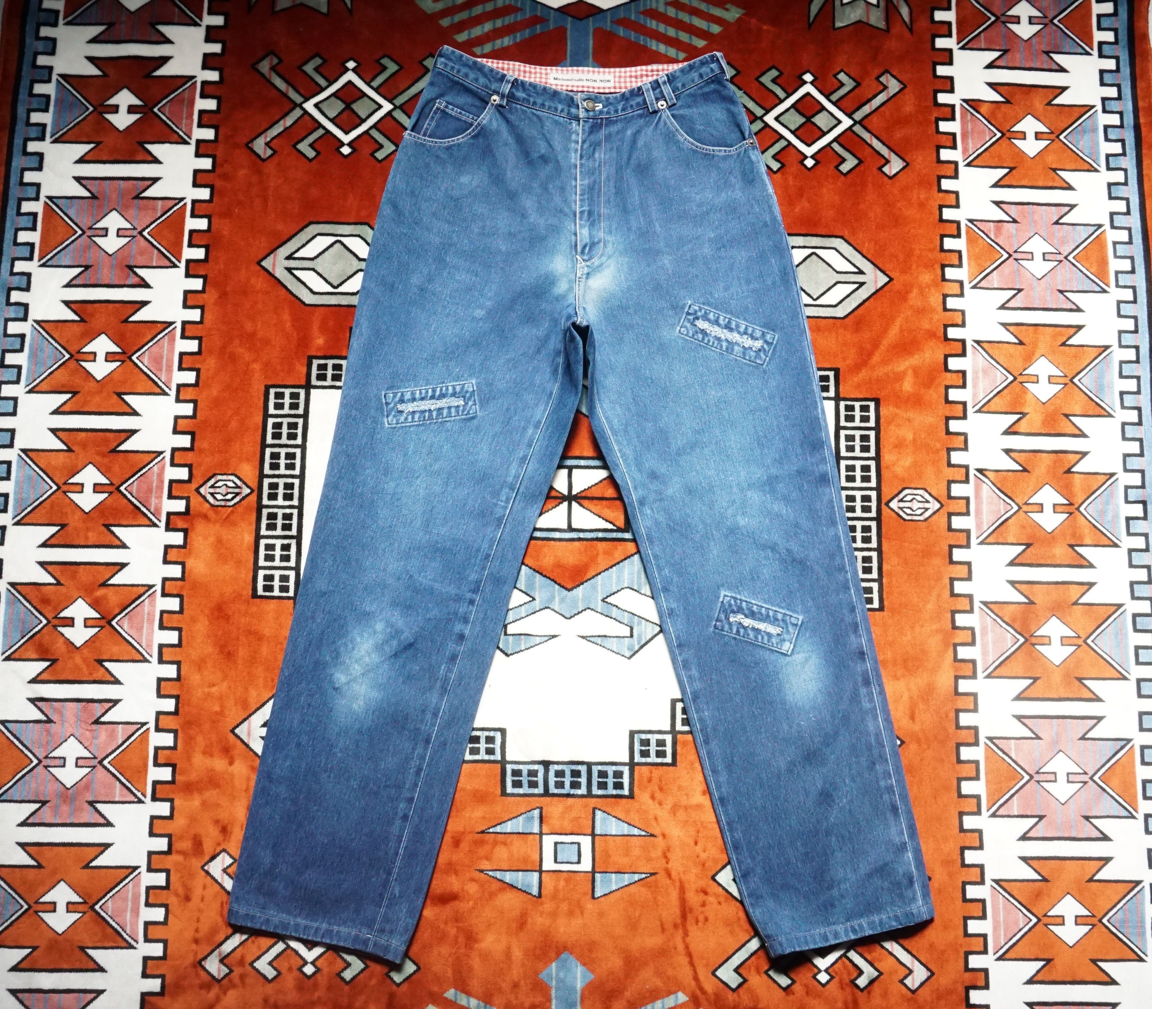 Japanese Brand mademoiselle Non Non Distress Jeans Size 25" / US 0 / IT 36 - 3 Thumbnail