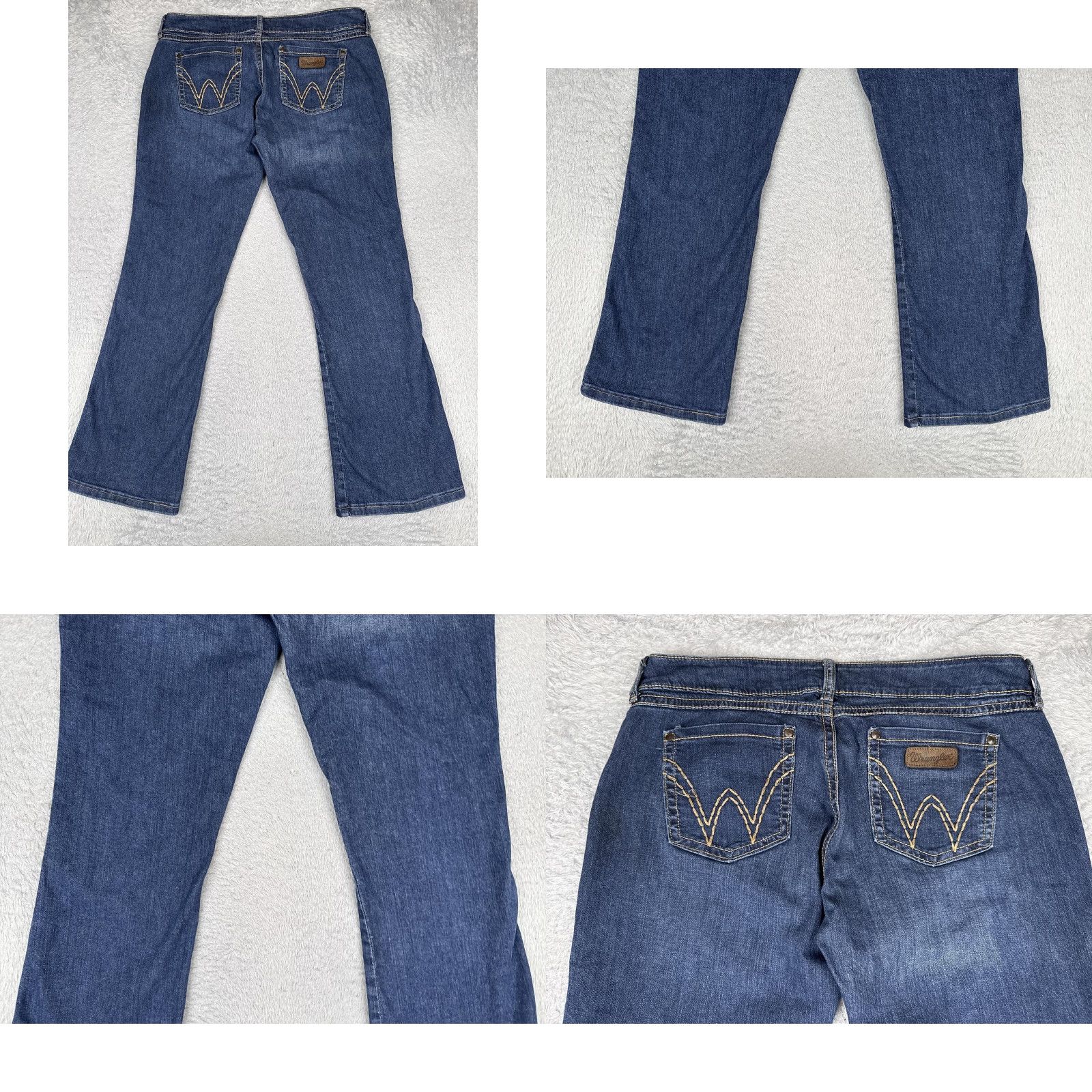 Wrangler Wrangler Jeans Juniors Bootcut Blue Med Wash Mid Rise Stretch Denim 34x30 Women's Size 13/14 Size 34" / US 12 / IT 48 - 10 Thumbnail