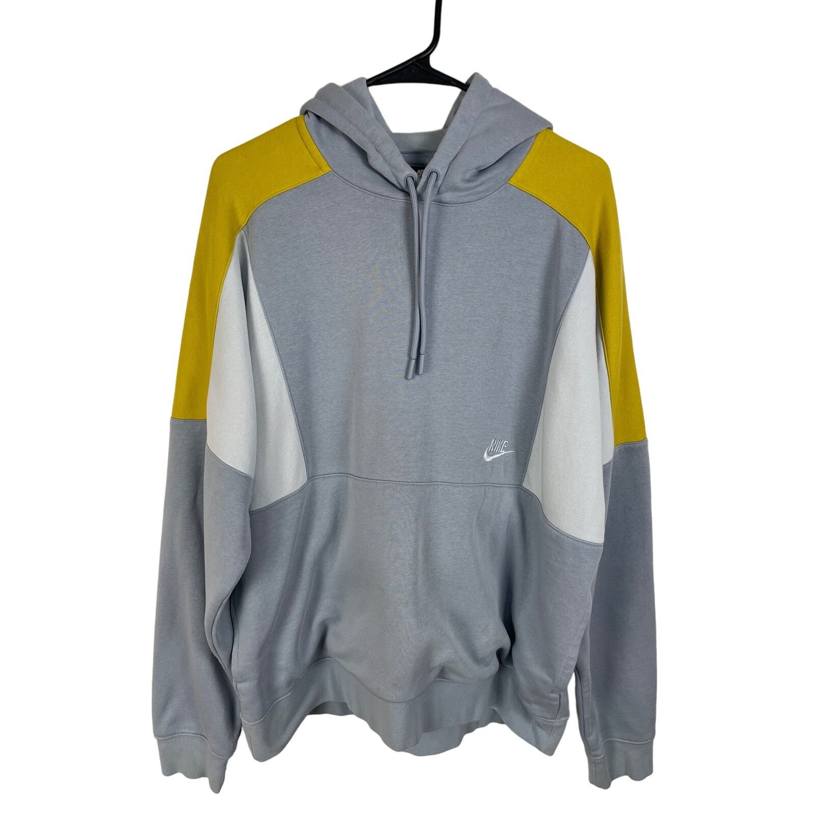 Nike Nike Club Fleece Mens Grey Color Block Pull Over Hoodie Size US L / EU 52-54 / 3 - 1 Thumbnail
