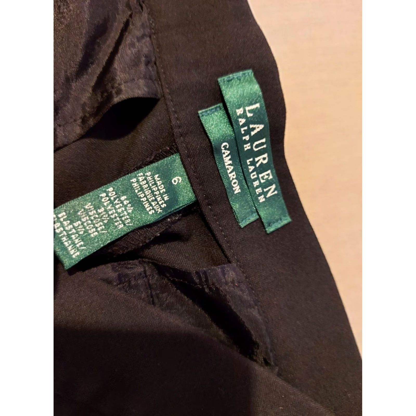 Polo Ralph Lauren Polo Ralph Lauren Black Dress Pants Chino Khaki Trouser Womens 6 Size 28" / US 6 / IT 42 - 4 Thumbnail