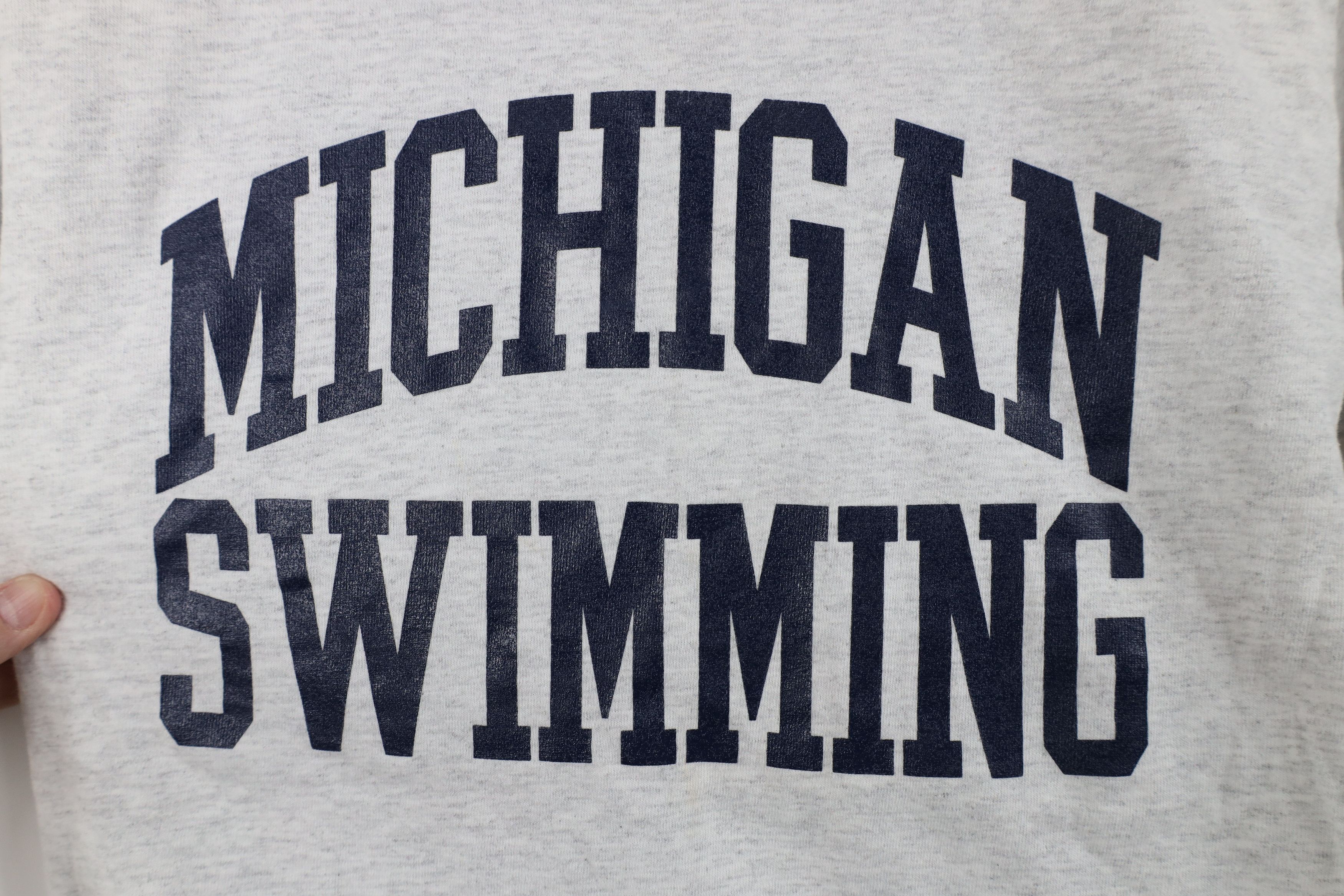Vintage Vintage Issued University of Michigan Swimming T-Shirt Gray Size S / US 4 / IT 40 - 4 Thumbnail