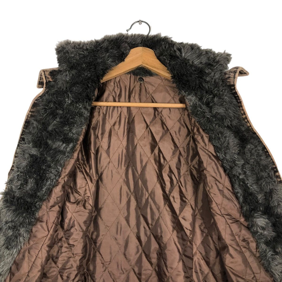 Japanese Brand 🔥VINTAGE BIKER JACKET DOUBLE COLLAR FUR LINING CREA JAPAN Size US M / EU 48-50 / 2 - 16 Thumbnail