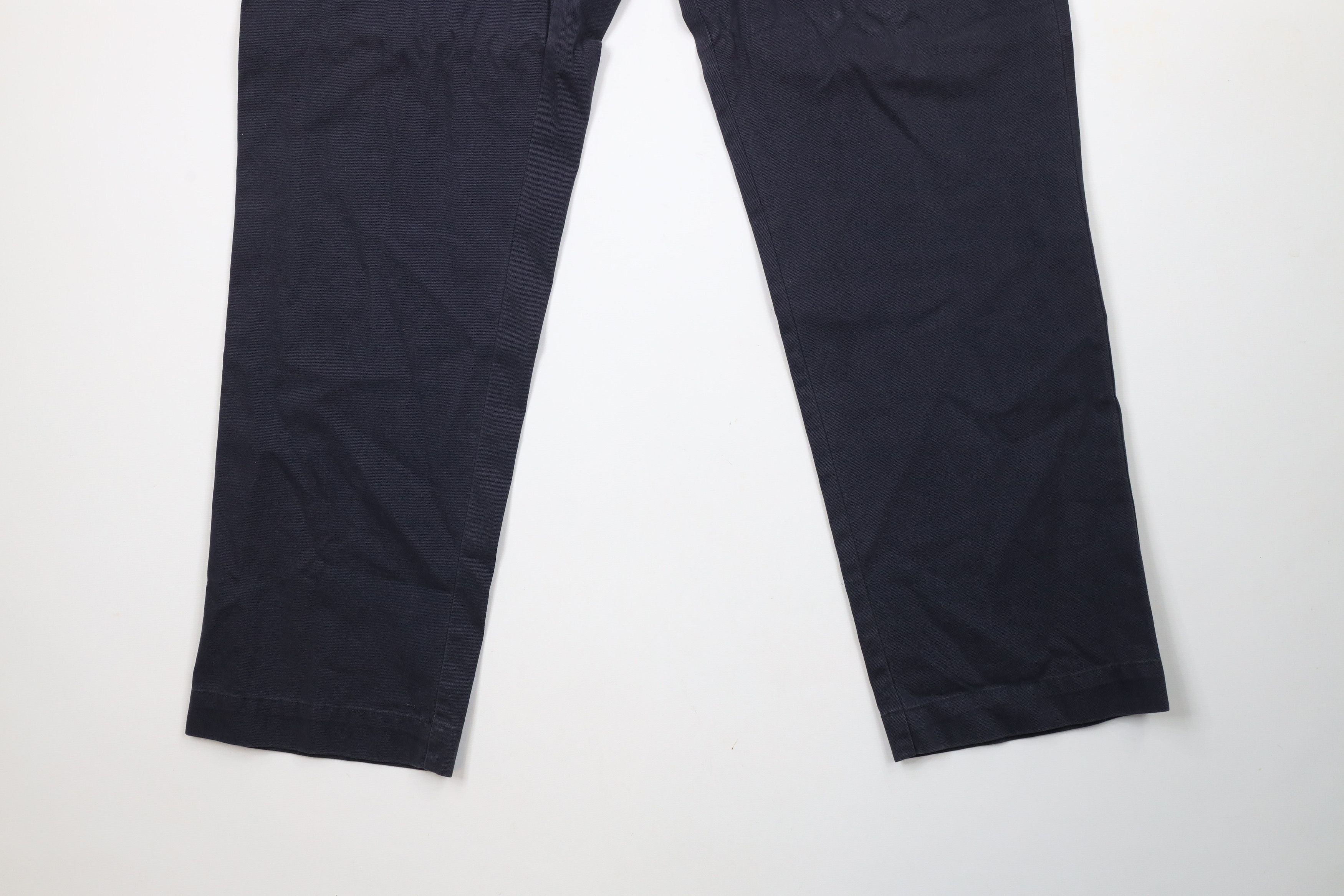 Ralph Lauren × Vintage Vintage 90s Ralph Lauren Wide Leg Chino Pants Navy Blue Size US 38 / EU 54 - 4 Thumbnail