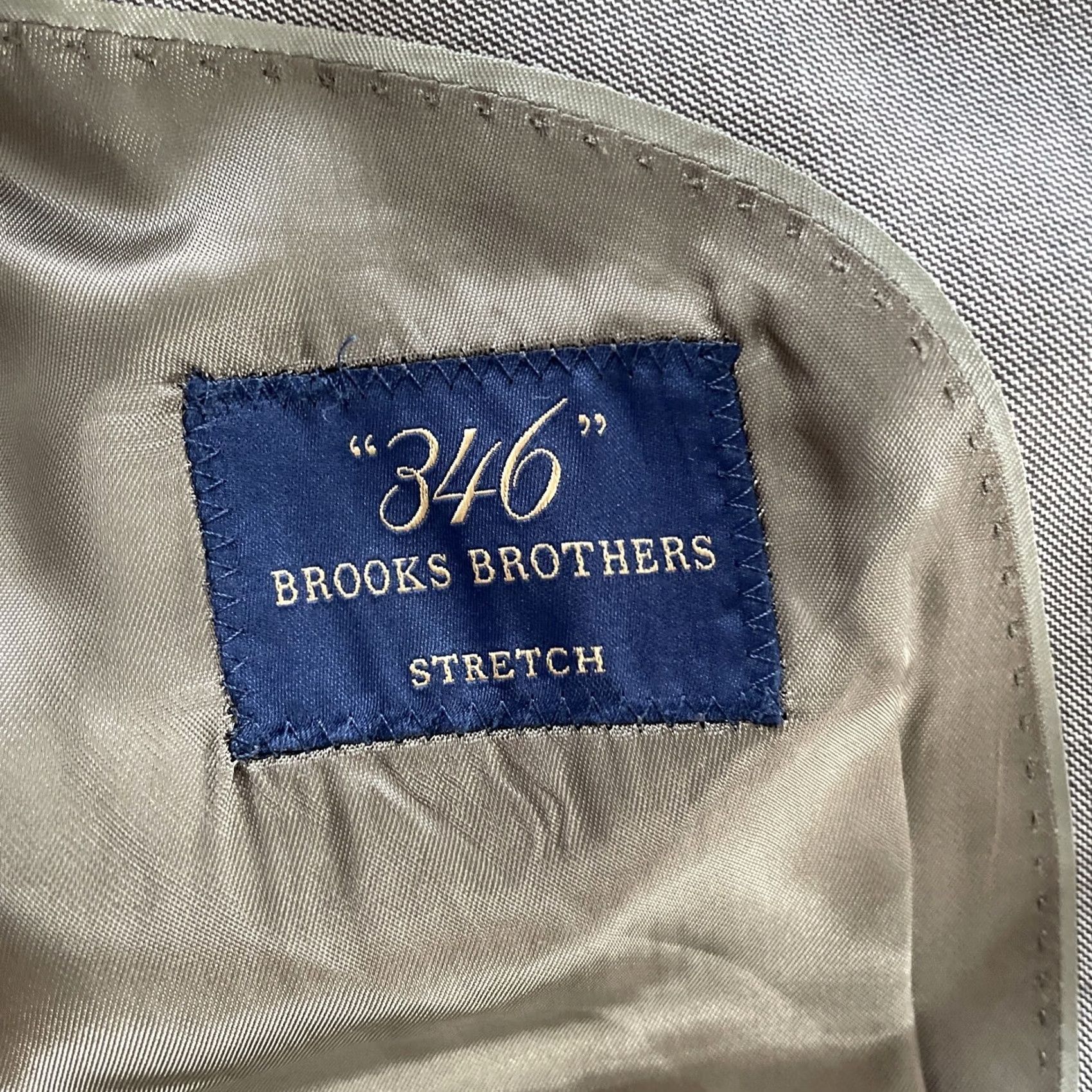 Brooks Brothers Brooks Brothers Blazer Single-Breasted Wool 41R Beige Logo Mens Jacket Regular Fit Blazer, Notch Lapel, Four-Button Sleeve, Dry Clean Only Size 42R - 3 Thumbnail
