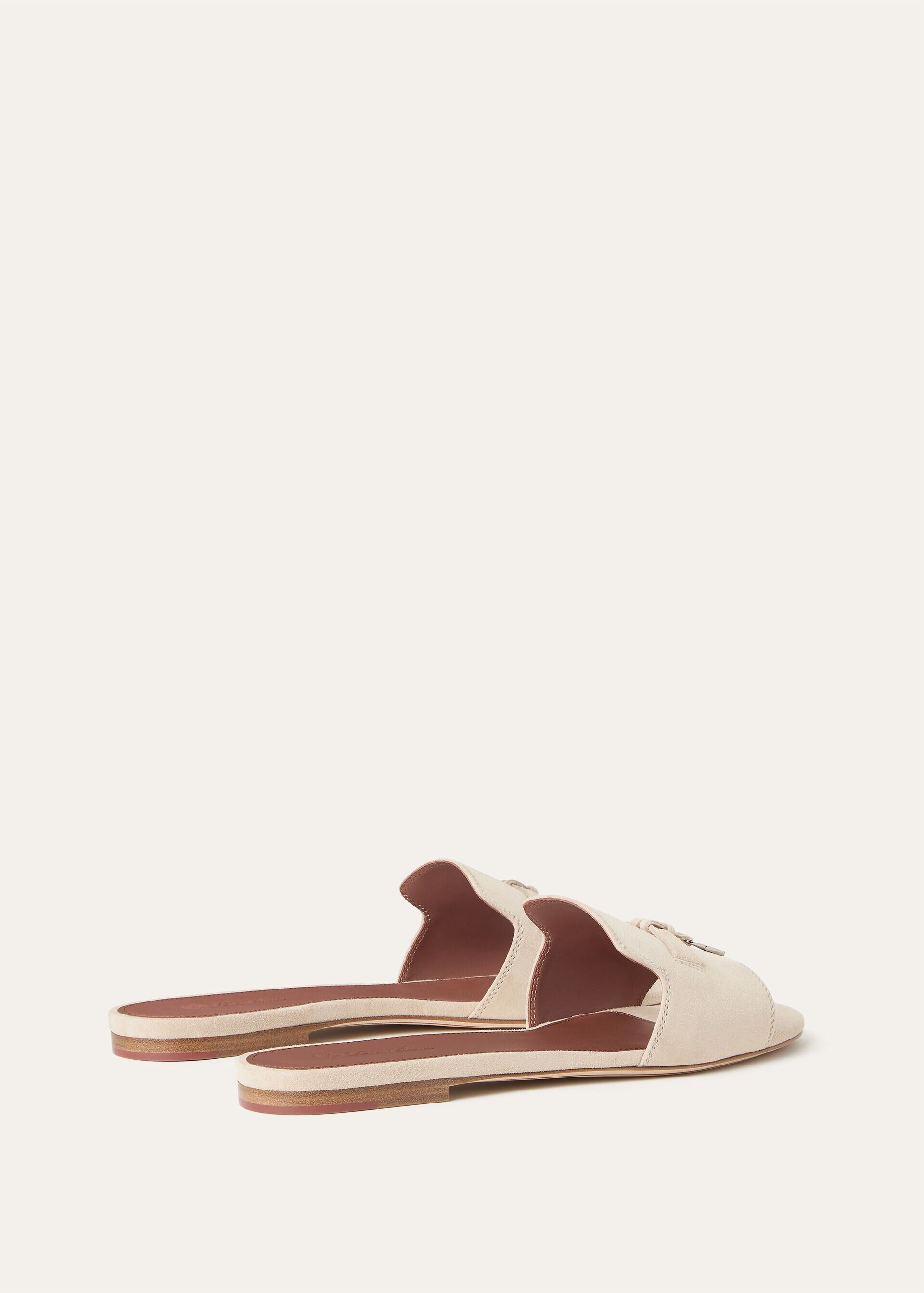 Loro Piana os11x0326 FAI5580 Summer Charms Sandals in Raw Cashmere Size US 9 / IT 39 - 3 Thumbnail