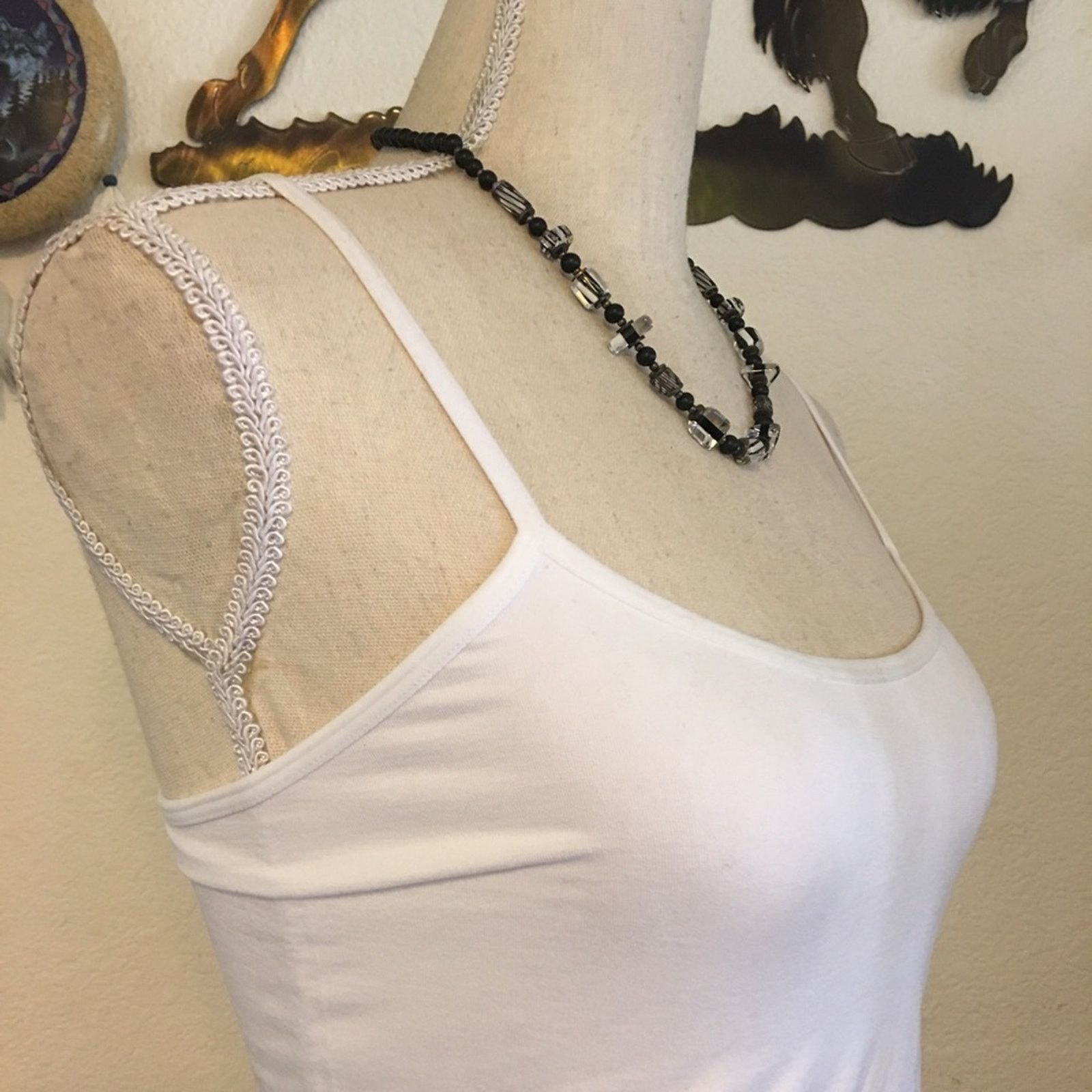 Vintage Vintage black/white glass and bakelite necklace Size ONE SIZE - 2 Thumbnail