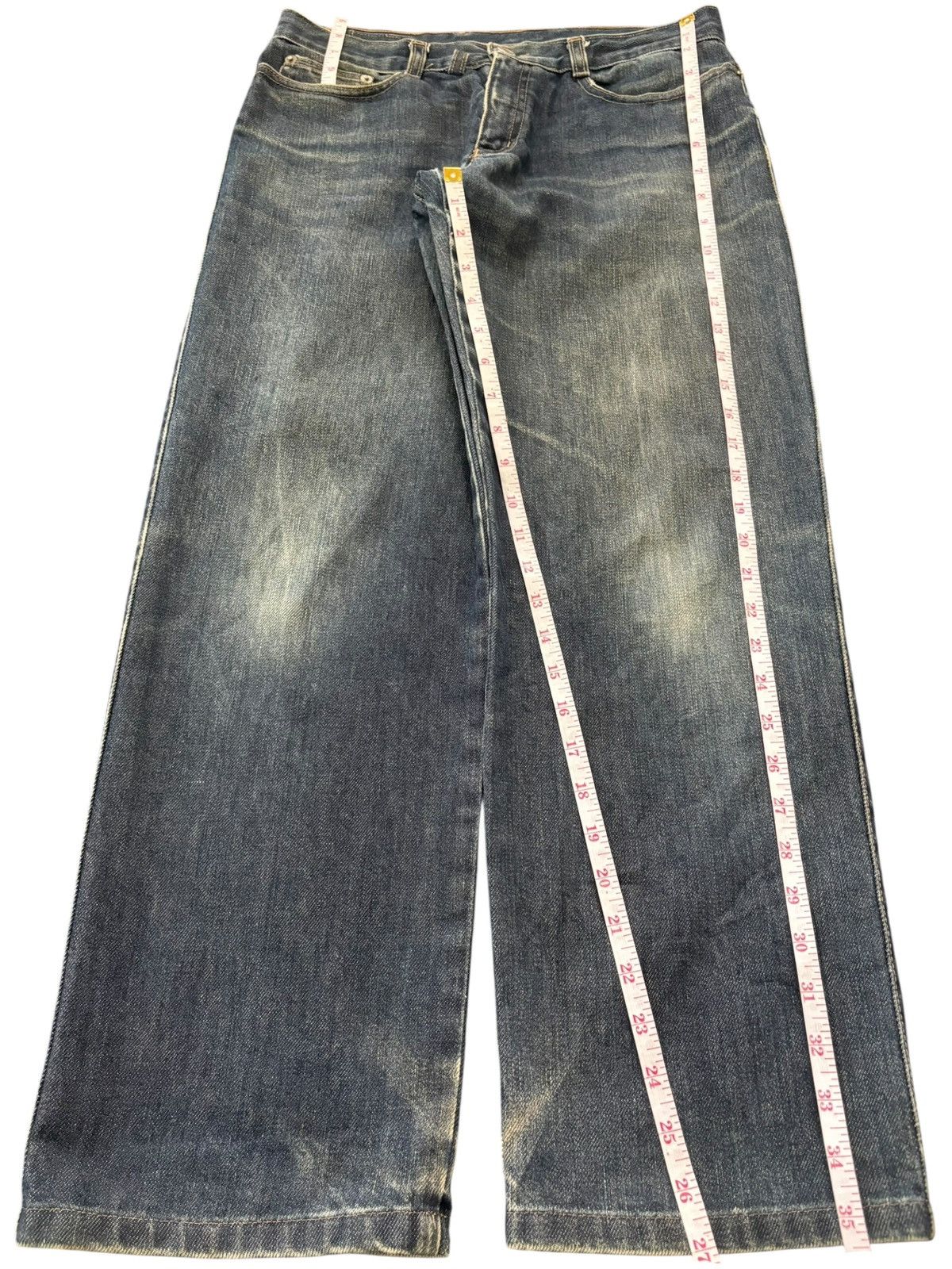 Neil Barrett Vintage Italy Neil Barrett Blue Wash Loose Jeans Size 30" / US 8 / IT 44 - 12 Thumbnail