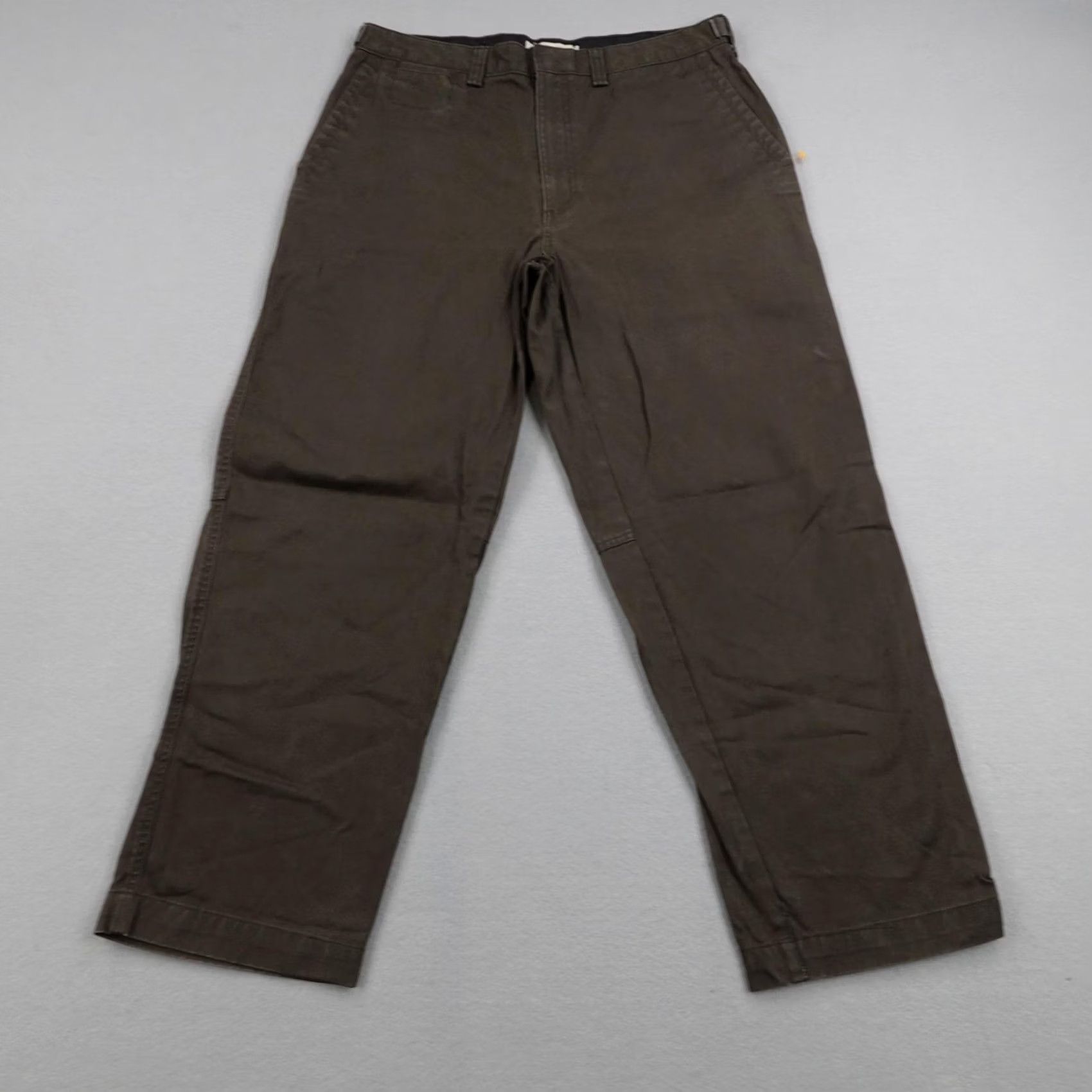 J.Crew VINTAGE J Crew Pants Mens 38x30 Brown Chino Baggy Wide Leg Heavy Twill 90s Y2K Size US 38 / EU 54 - 2 Thumbnail