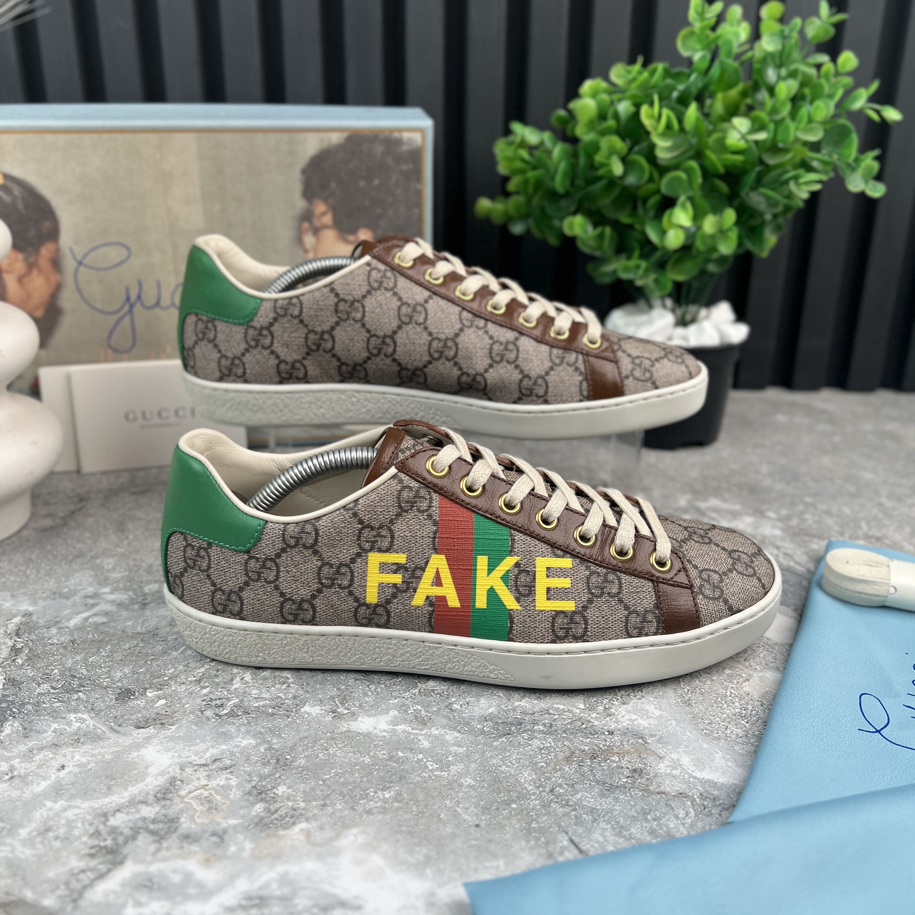 Gucci Gucci ACE GG Supreme Canvas Not Fake Leather Size US 7.5 / IT 37.5 - 5 Thumbnail