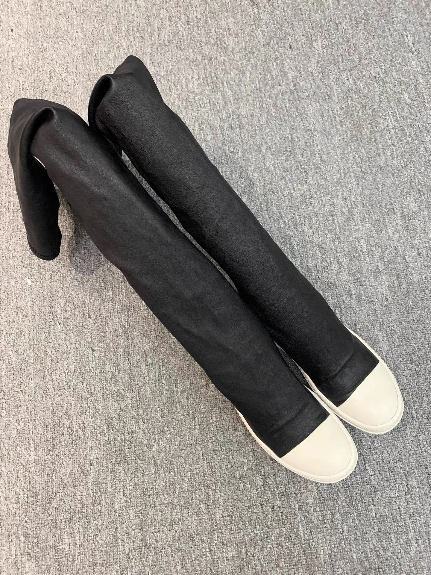 Rick Owens Rick Owens Mainline Lambskin Over-the-Knee Boots K34 Size US 5 / IT 35 - 2 Thumbnail
