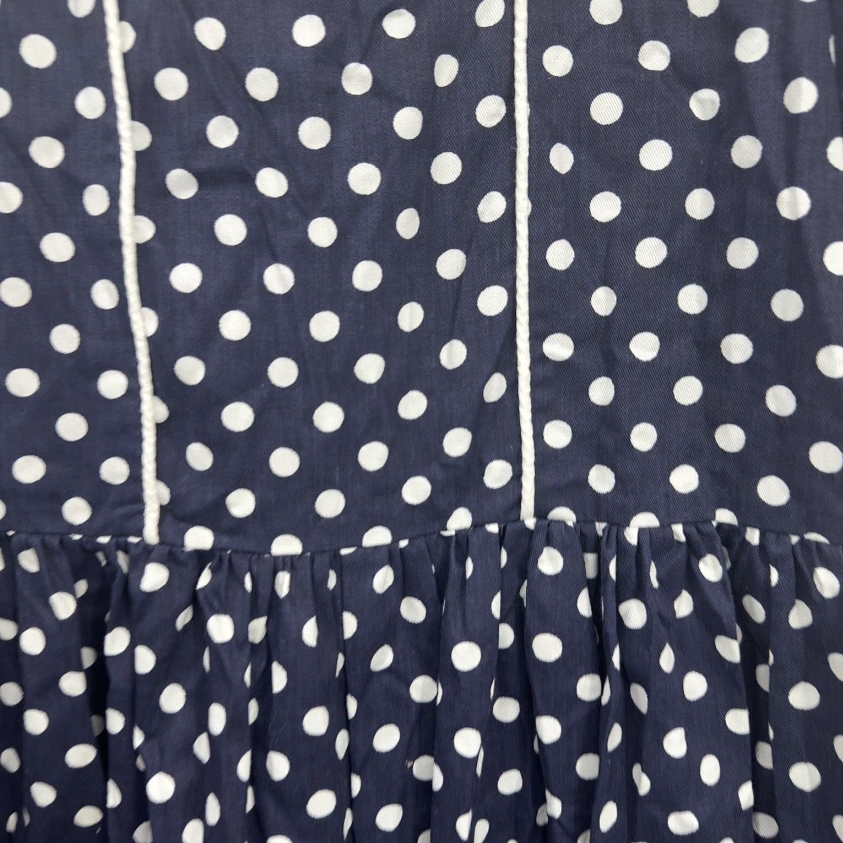 Vintage VINTAGE Suzy Peacock Boutique Romper Womens Small Polka Dot Blue Snap Legs READ Size 28" / US 6 / IT 42 - 4 Thumbnail