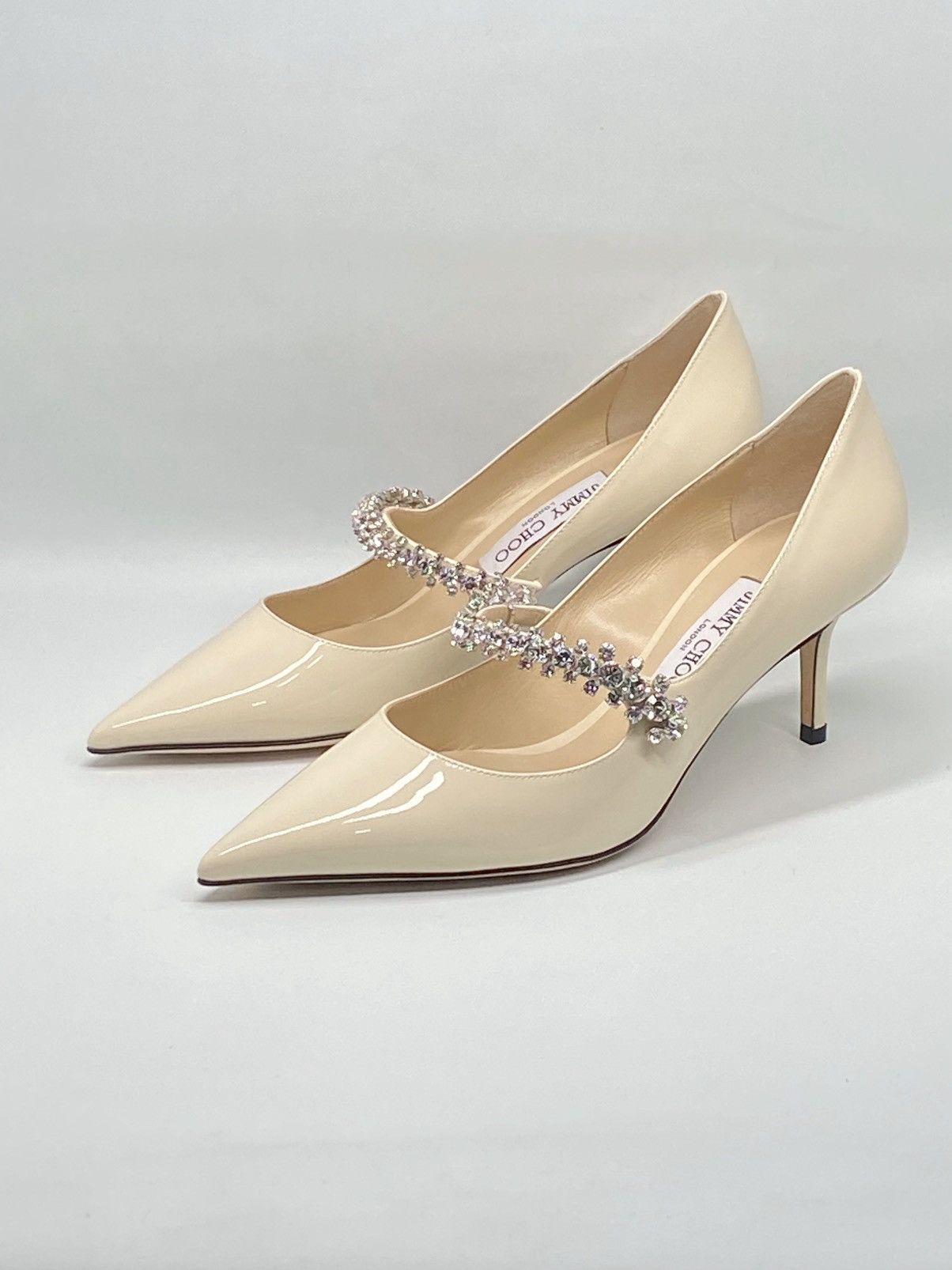 Jimmy Choo Jimmy Choo Bing Patent Crystal-Strap Pumps size 38 Size US 8 / IT 38 - 1 Thumbnail